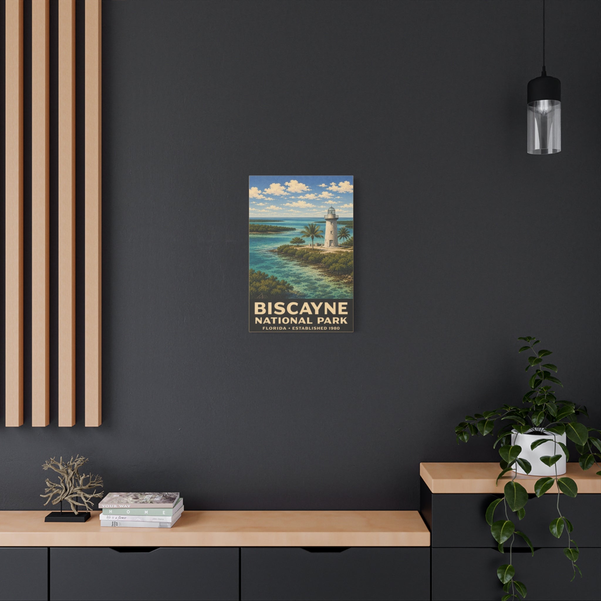 Biscayne National Park Lighthouse Matte Canvas Print
