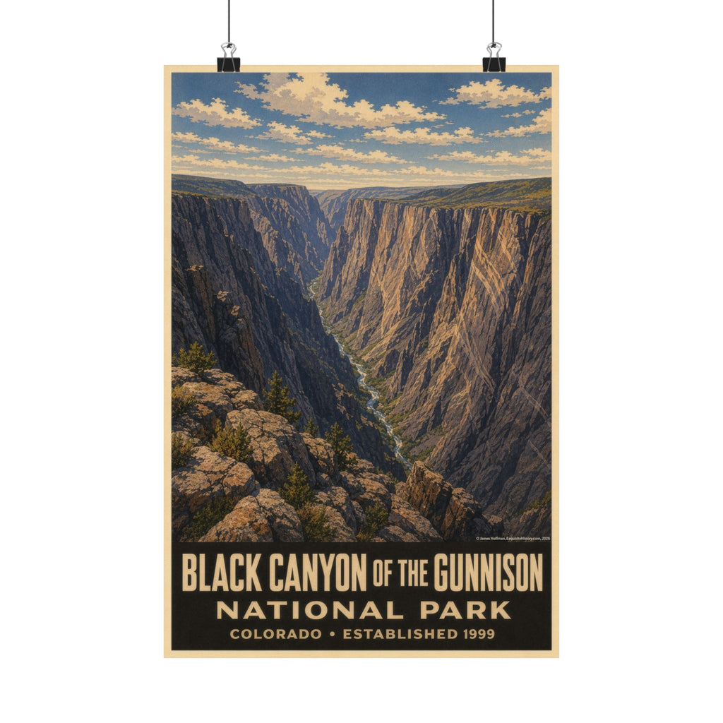 Black Canyon of the Gunnison National Park Poster — Vintage Travel Wall Art