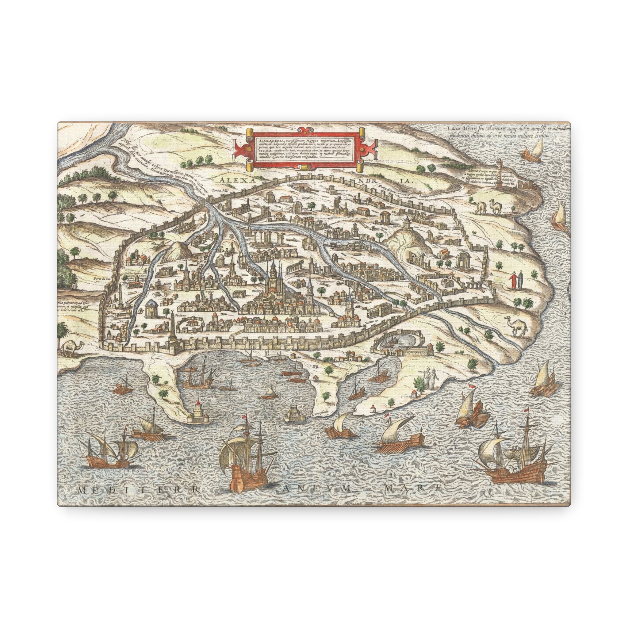 Braun and Hogenberg's Alexandria--Renaissance View of the Egyptian Great Port City