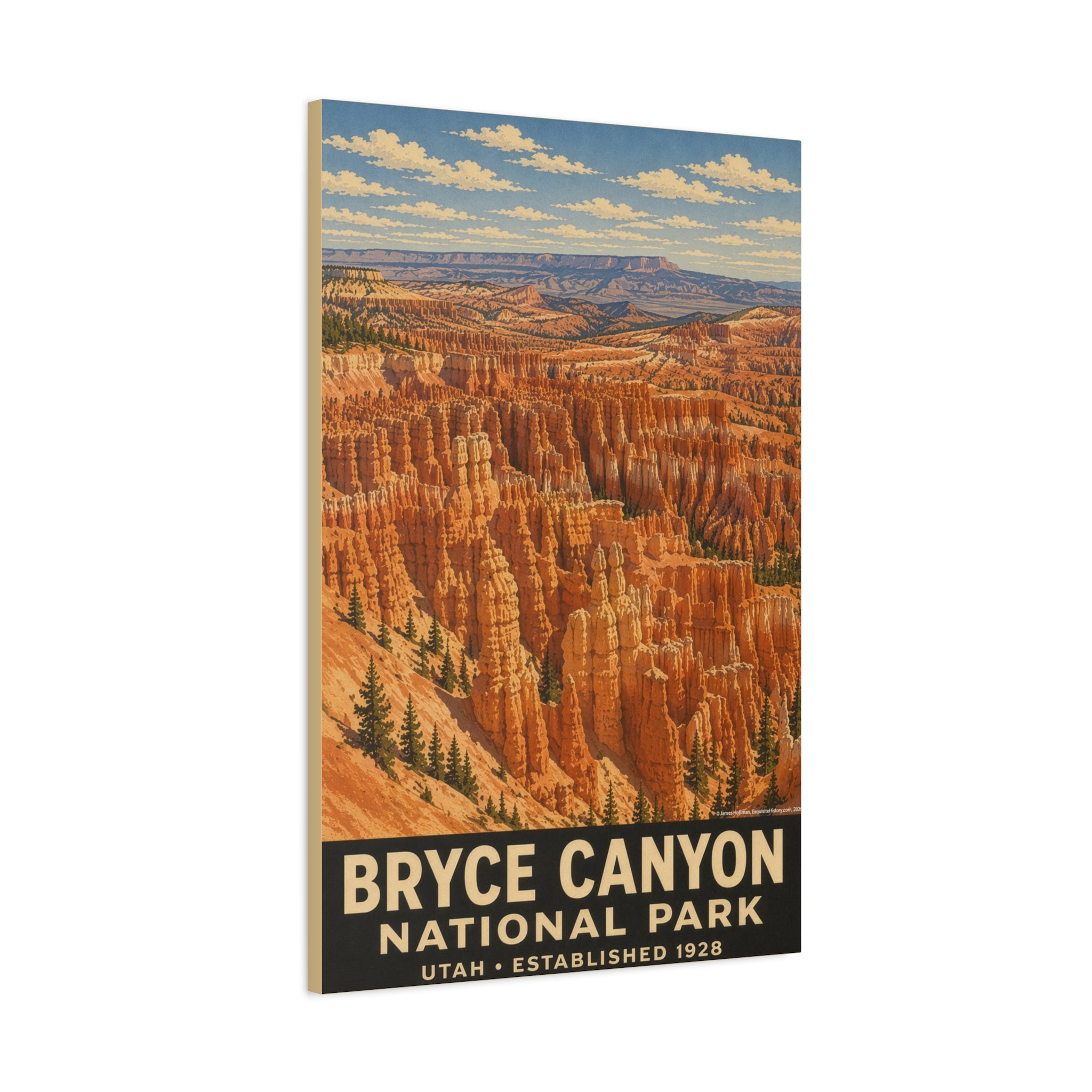 Bryce Canyon National Park Vintage Travel Poster Canvas