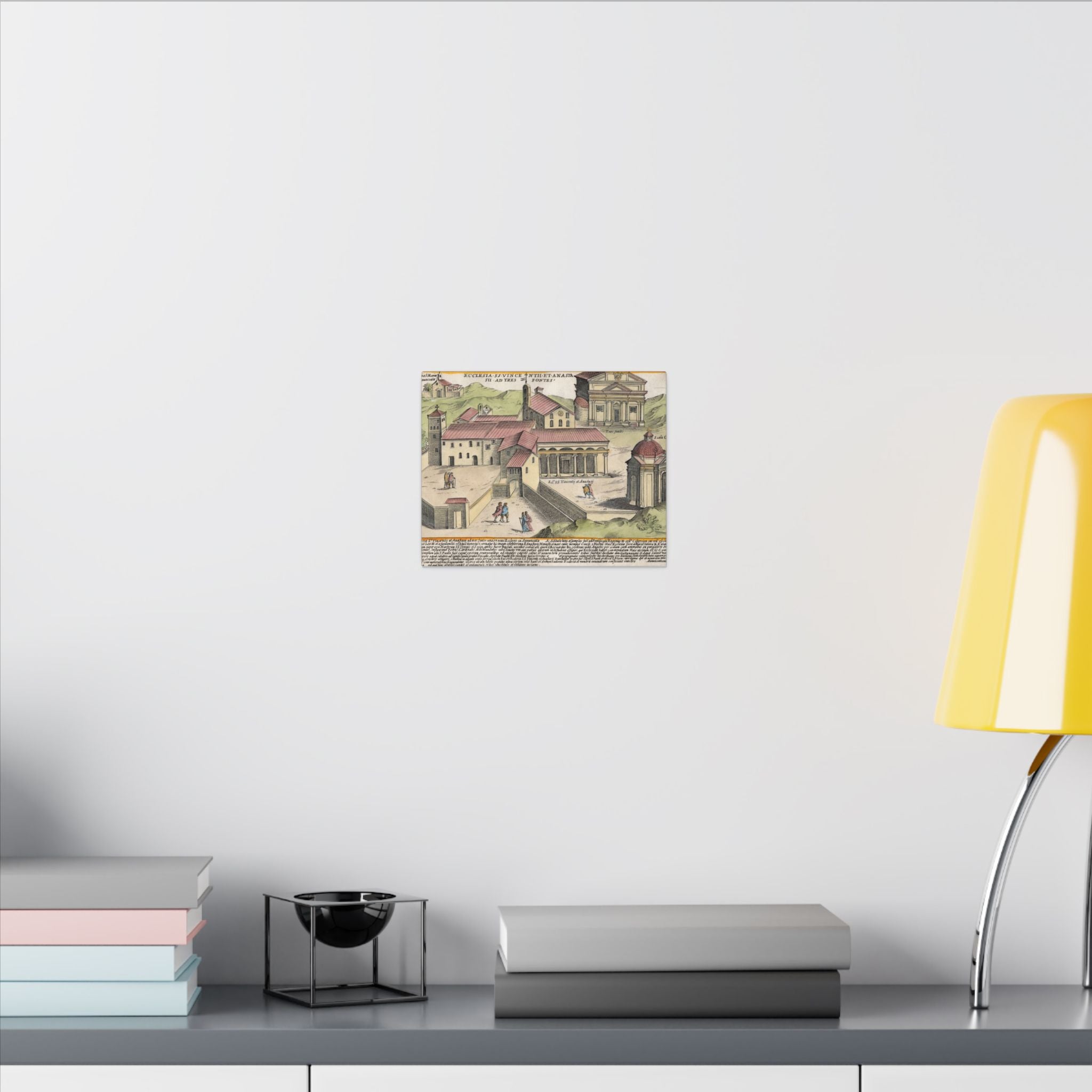 The Church of Saints Vincent and Anastasius at the Three Fountains Historic Canvas Wall Art
