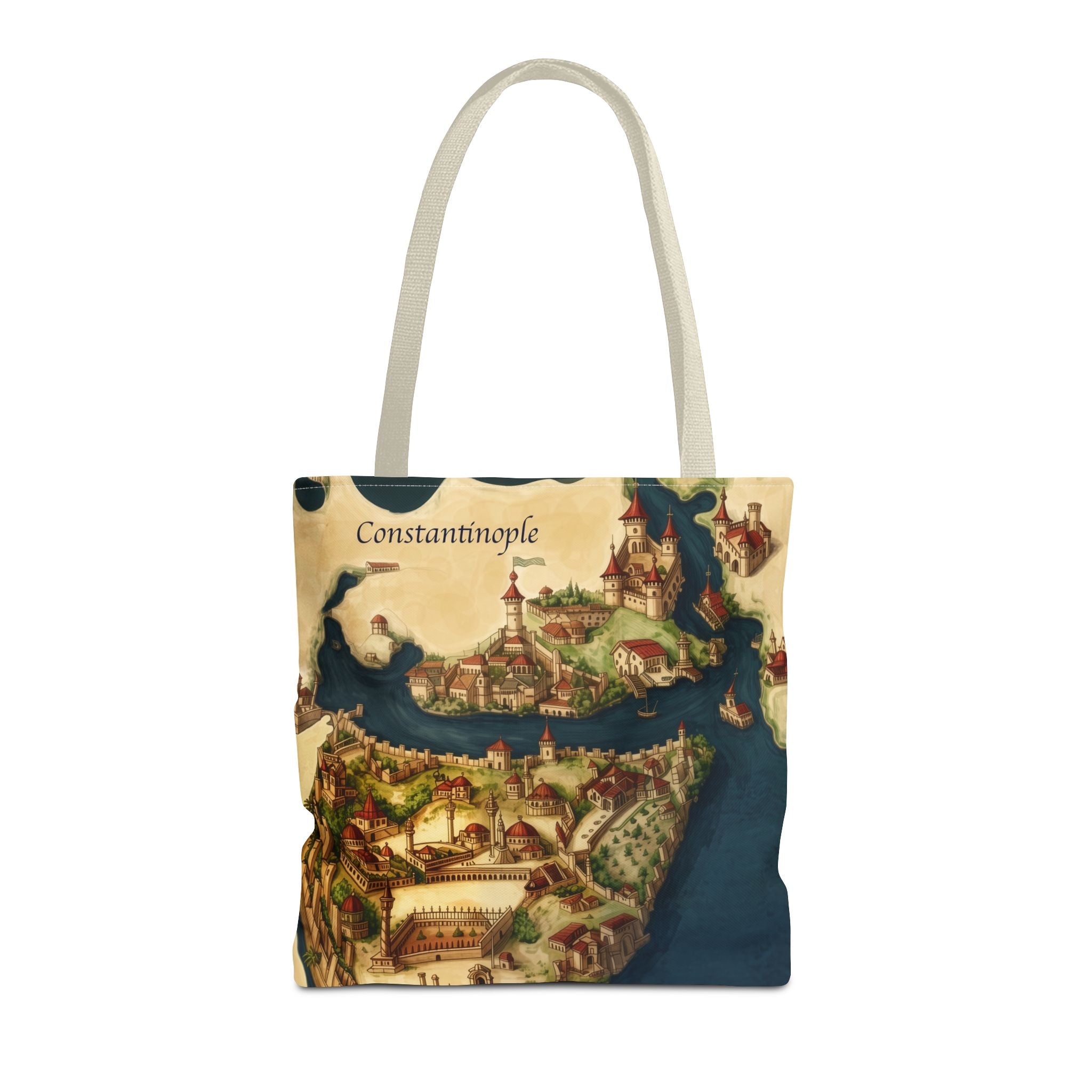 Constantinople Map Tote Bag — Vintage Cityscape All-Over Print