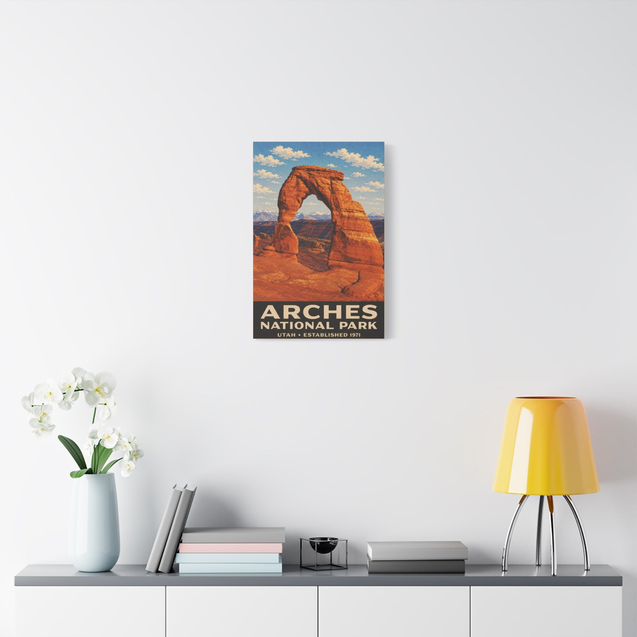 Arches National Park Vintage Poster Canvas Print — Matte Stretched Wall Art