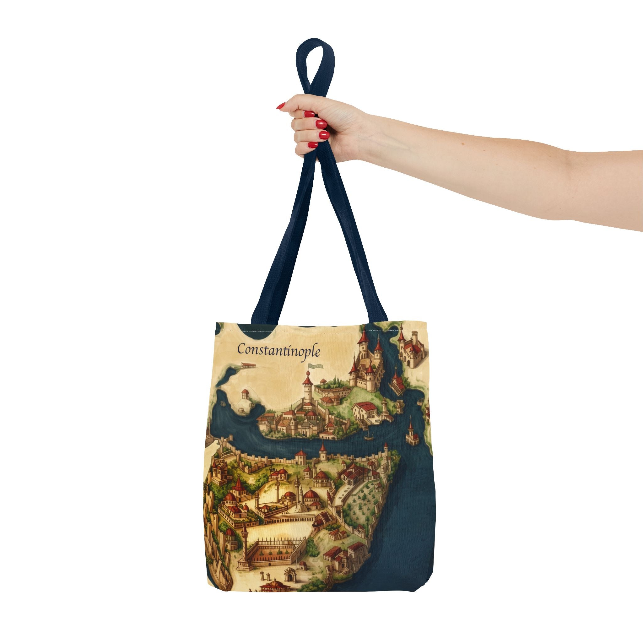 Constantinople Map Tote Bag — Vintage Cityscape All-Over Print