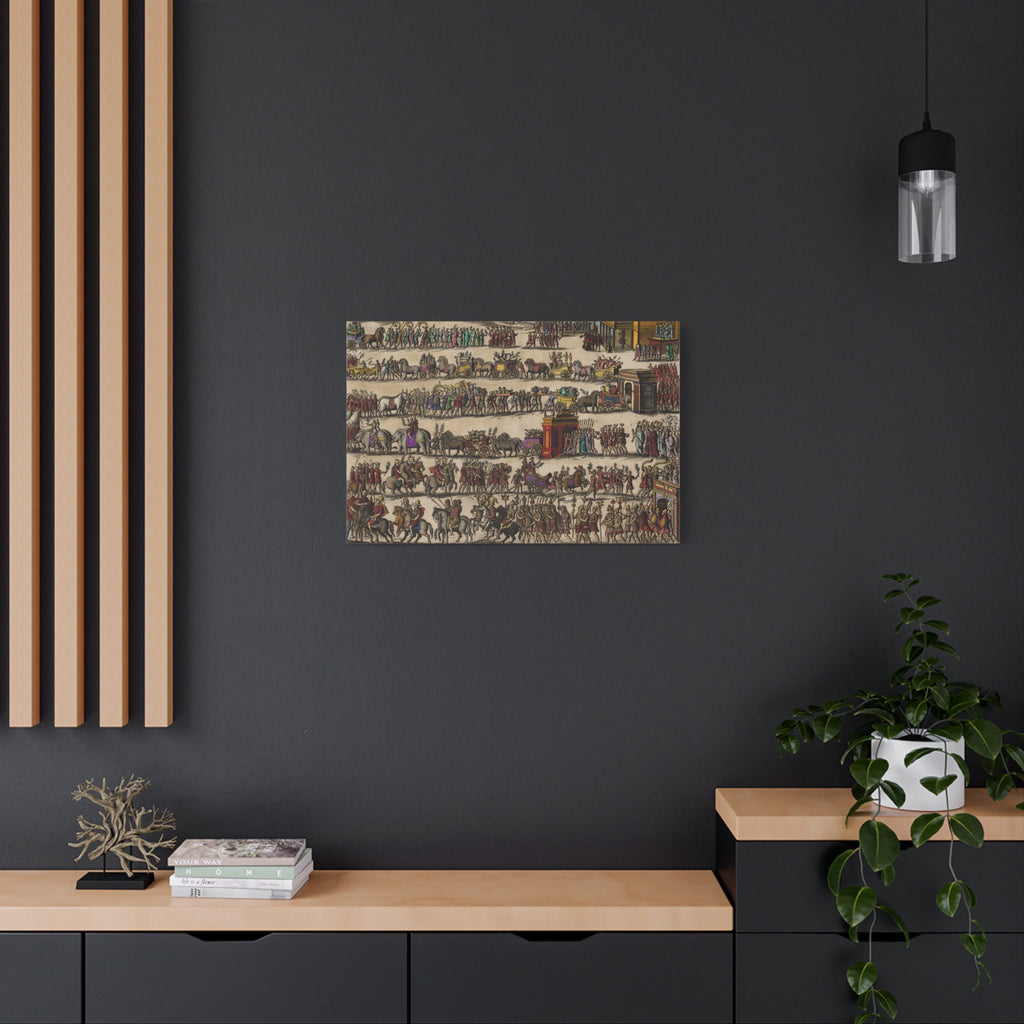 Roman Triumphal Procession Matte Stretched Canvas | Classical Antiquity Wall Art