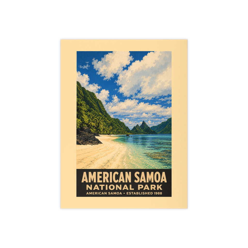 American Samoa National Park Photo Tile —  Vintage Travel Poster