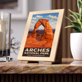 Arches National Park Ceramic Tile — Vintage Delicate Arch Photo Plaque