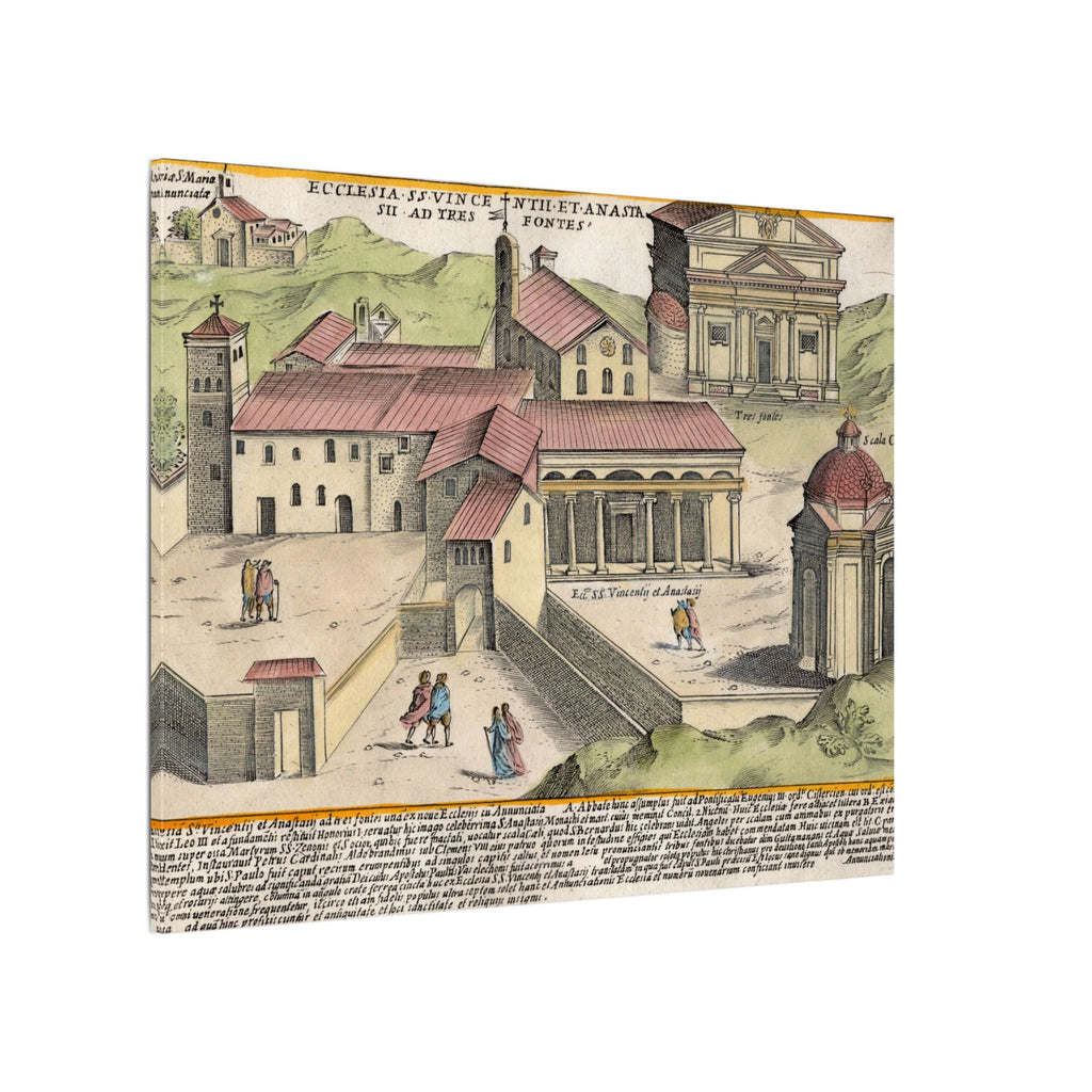 The Church of Saints Vincent and Anastasius at the Three Fountains Historic Canvas Wall Art