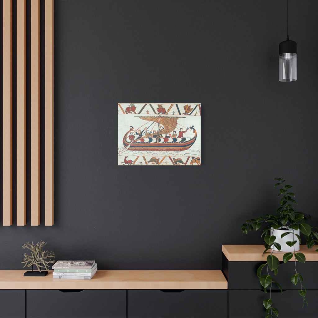 Bayeux Tapestry Norman Longship Canvas Print