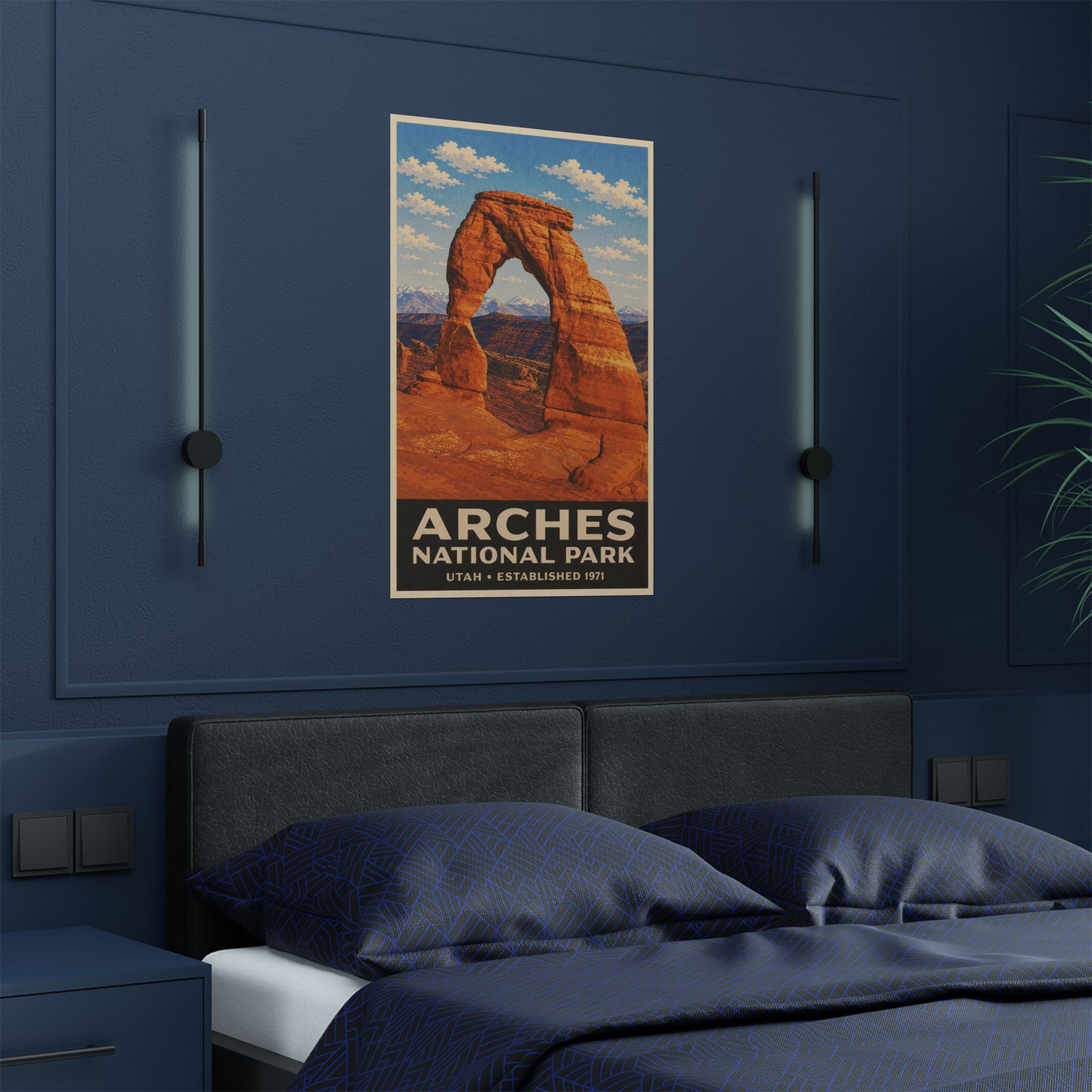 Arches National Park Satin Poster – Vintage Travel Wall Art (300gsm)