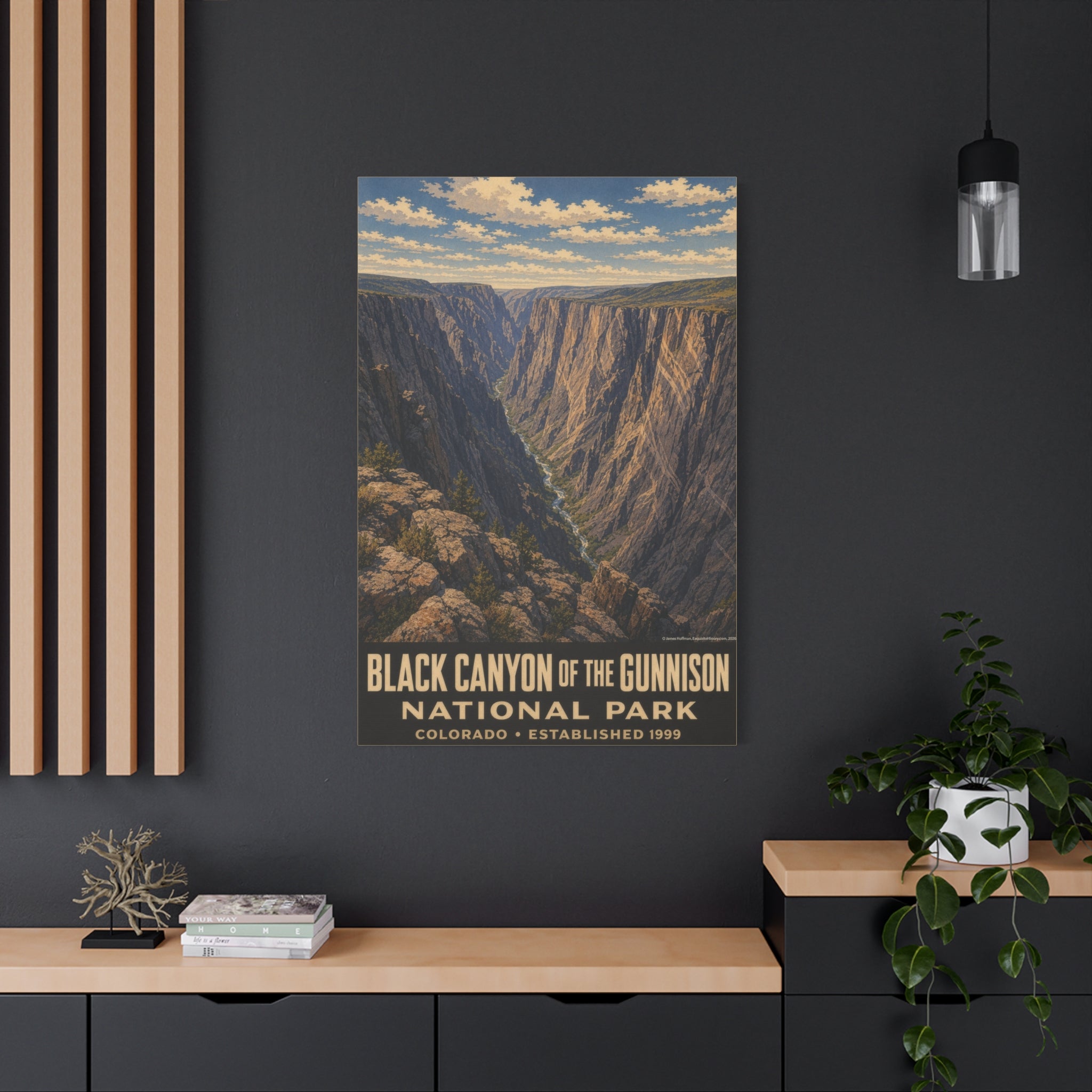 Black Canyon of the Gunnison National Park Matte Stretched Canvas Print