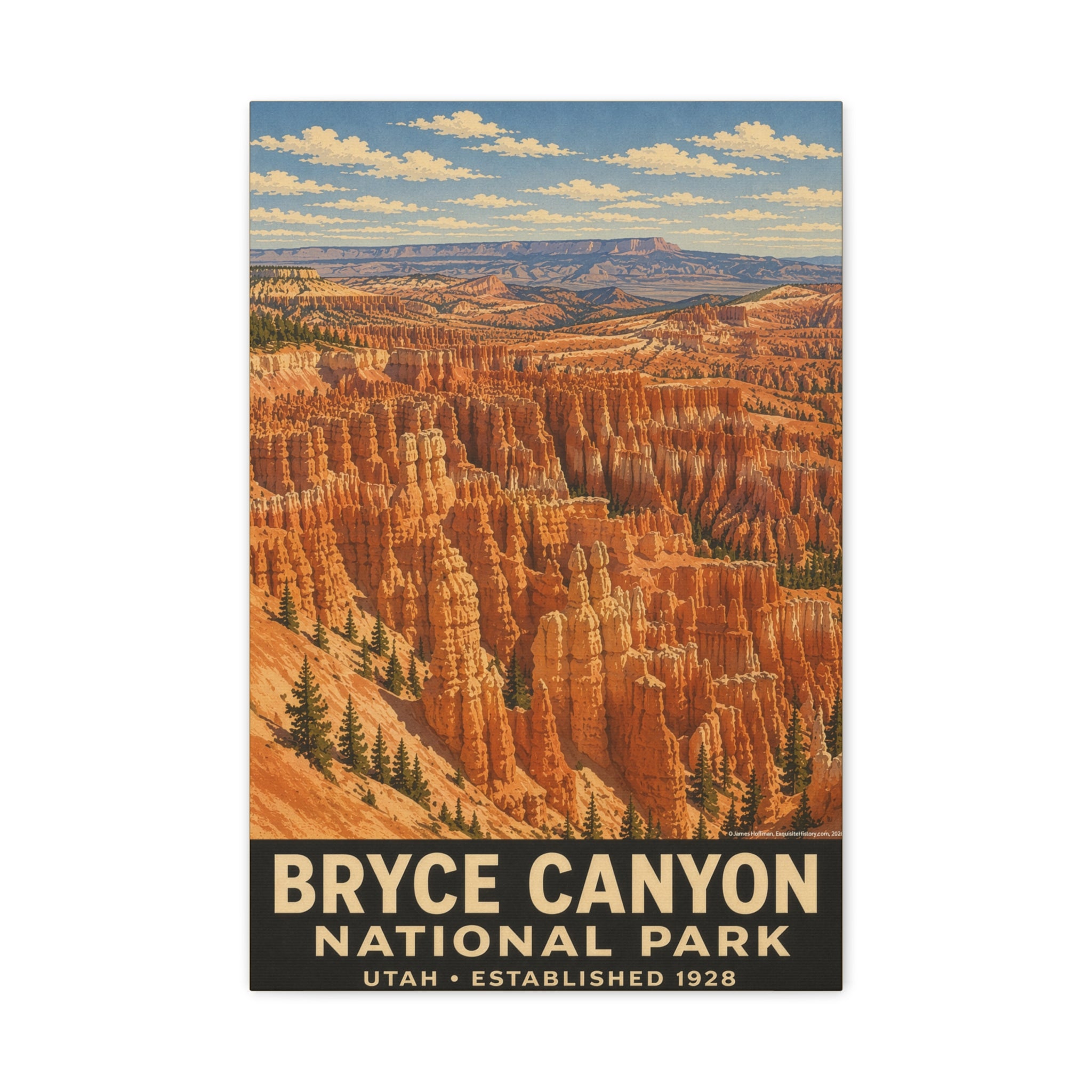 Bryce Canyon National Park Vintage Travel Poster Canvas