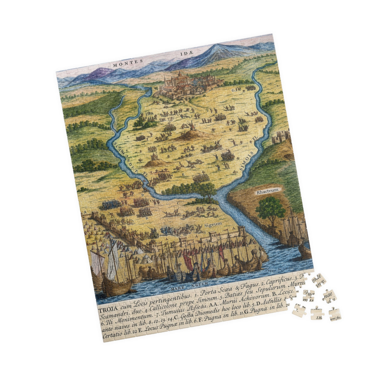 City of Troy Historic Map Jigsaw Puzzle — Vintage Cartography 110/252/520-Piece