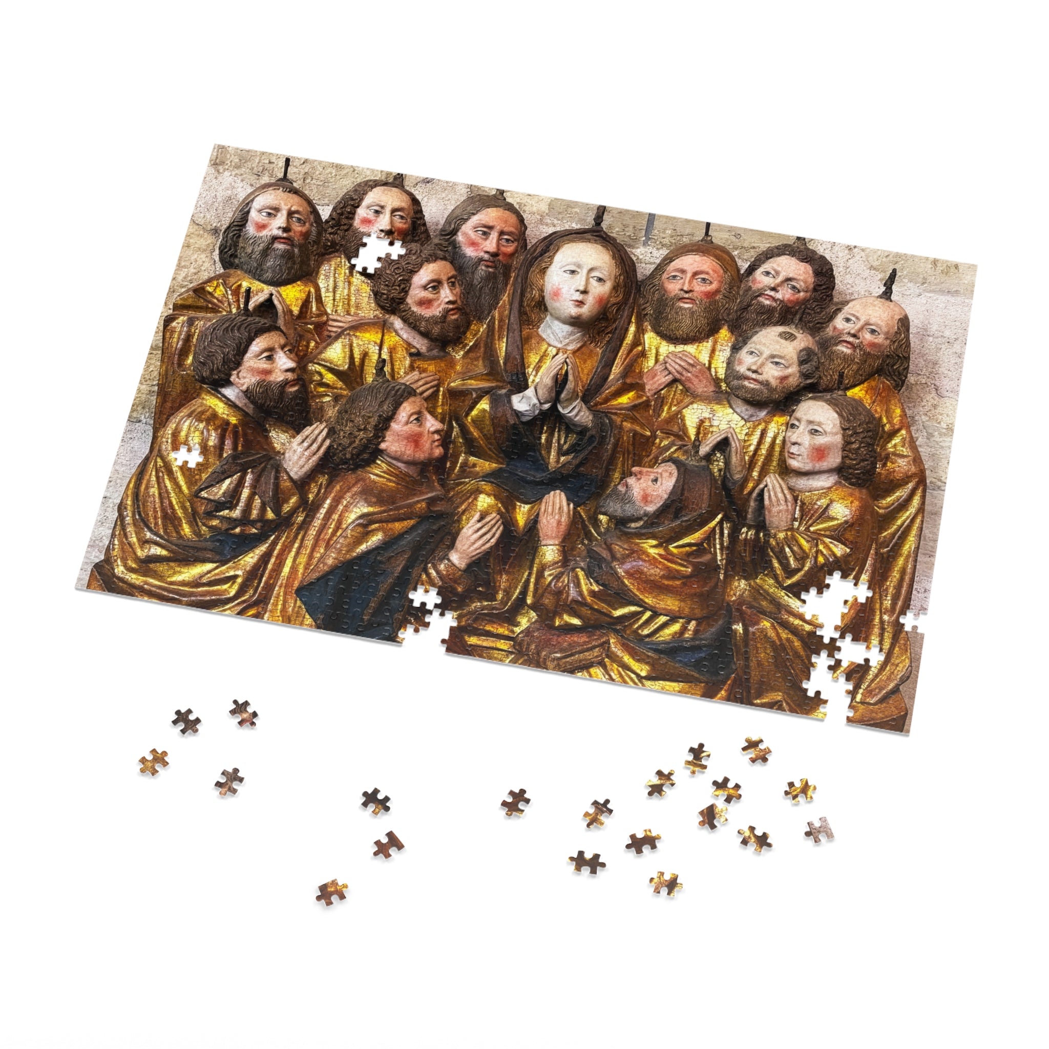 Religious Art Jigsaw Puzzle with Tin — Pentecost Saints Scene