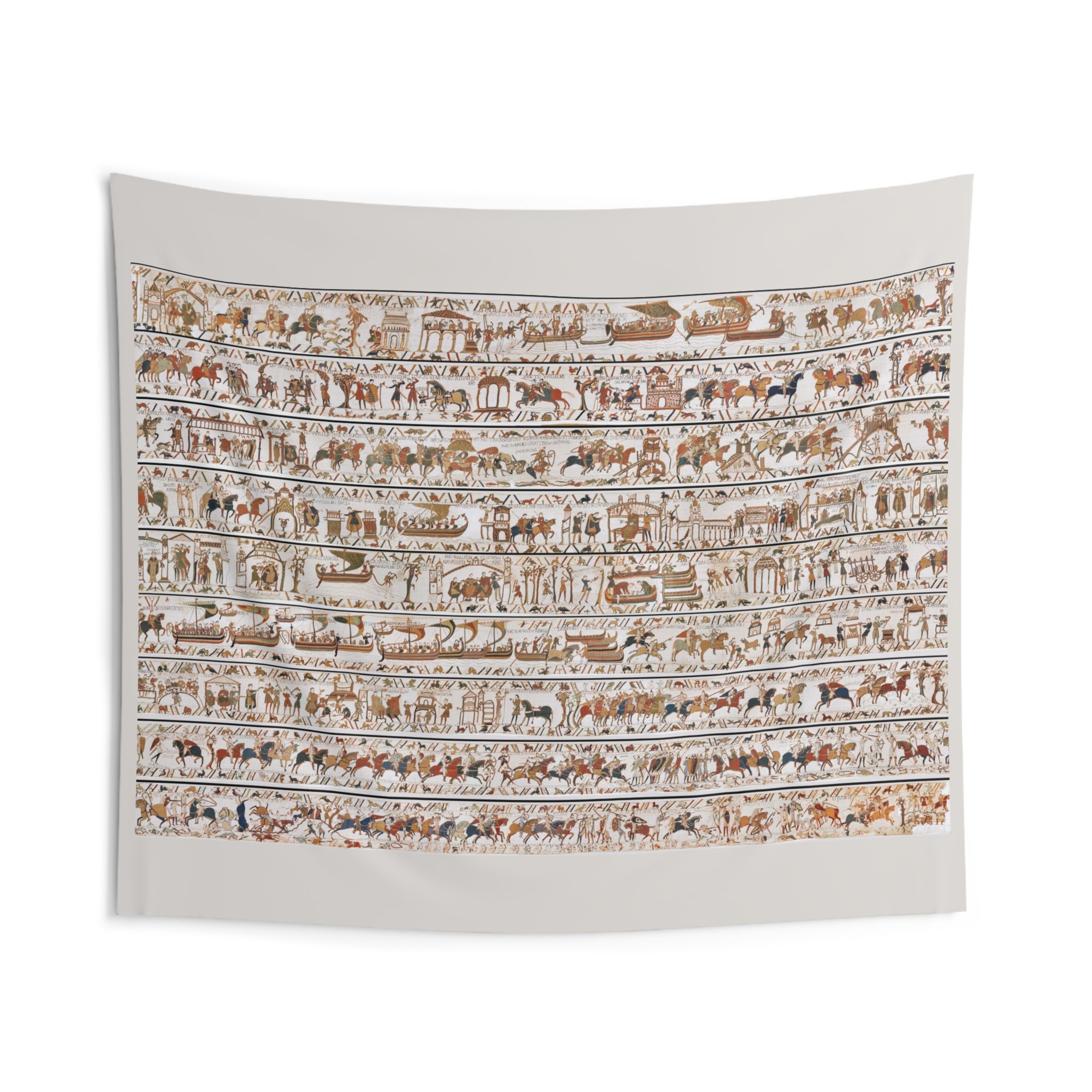 Bayeux Tapestry Battle of Hastings Indoor Wall Tapestry | Historic Medieval Scene