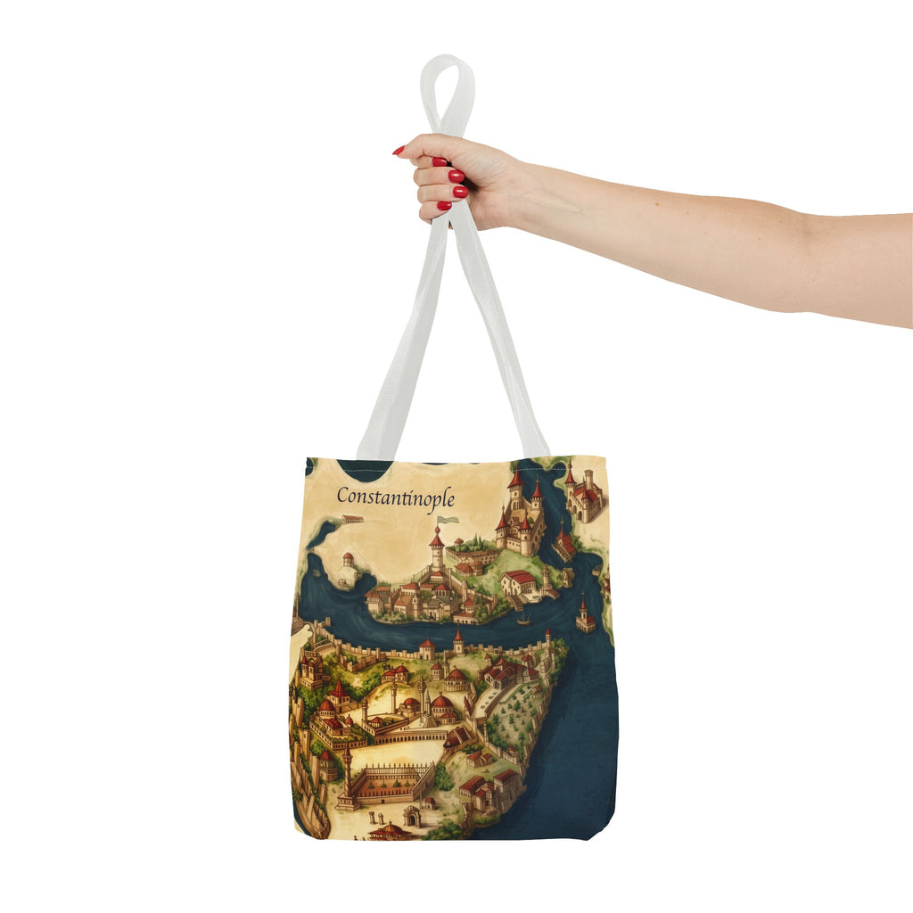 Constantinople Map Tote Bag — Vintage Cityscape All-Over Print