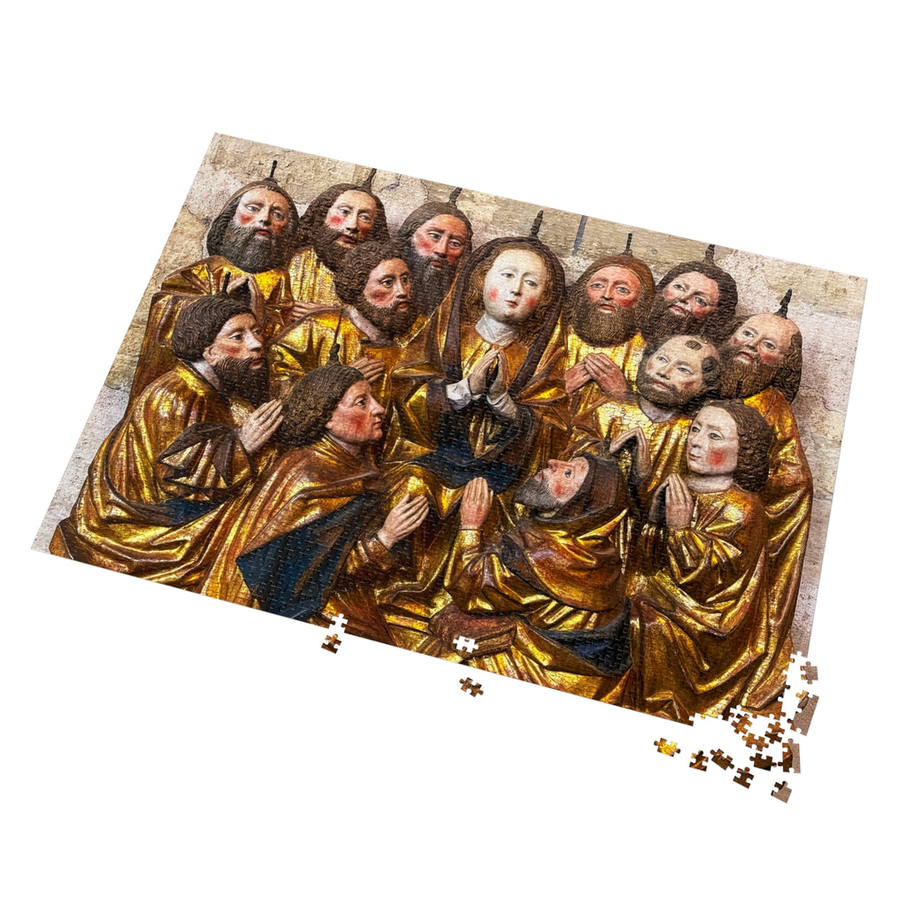 Religious Art Jigsaw Puzzle with Tin — Pentecost Saints Scene