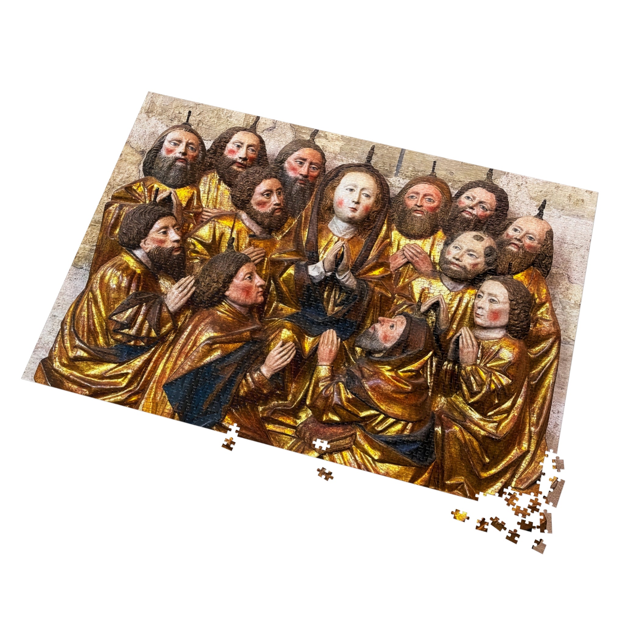 Religious Art Jigsaw Puzzle with Tin — Pentecost Saints Scene