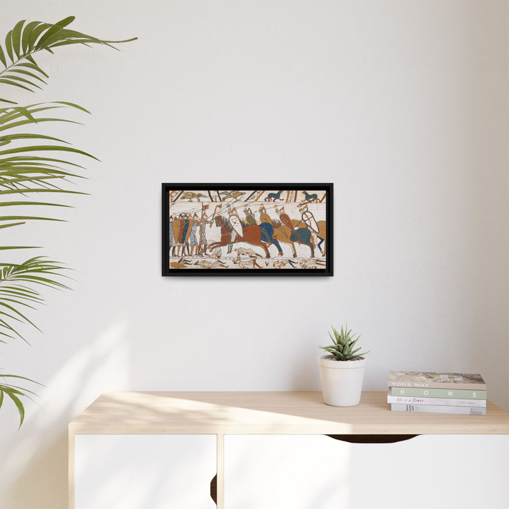 Bayeux Tapestry Battle of Hastings Framed Canvas