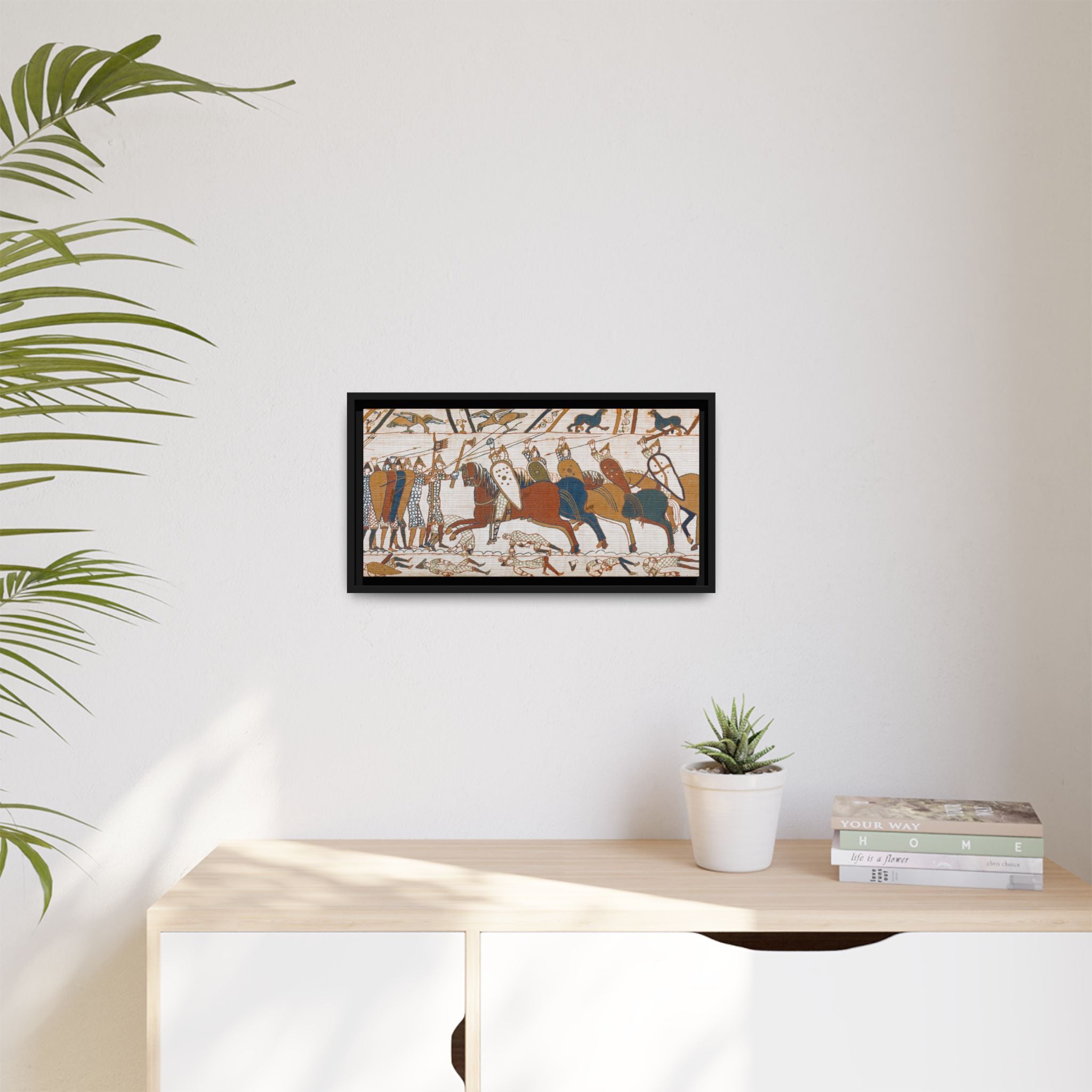 Bayeux Tapestry Battle of Hastings Framed Canvas