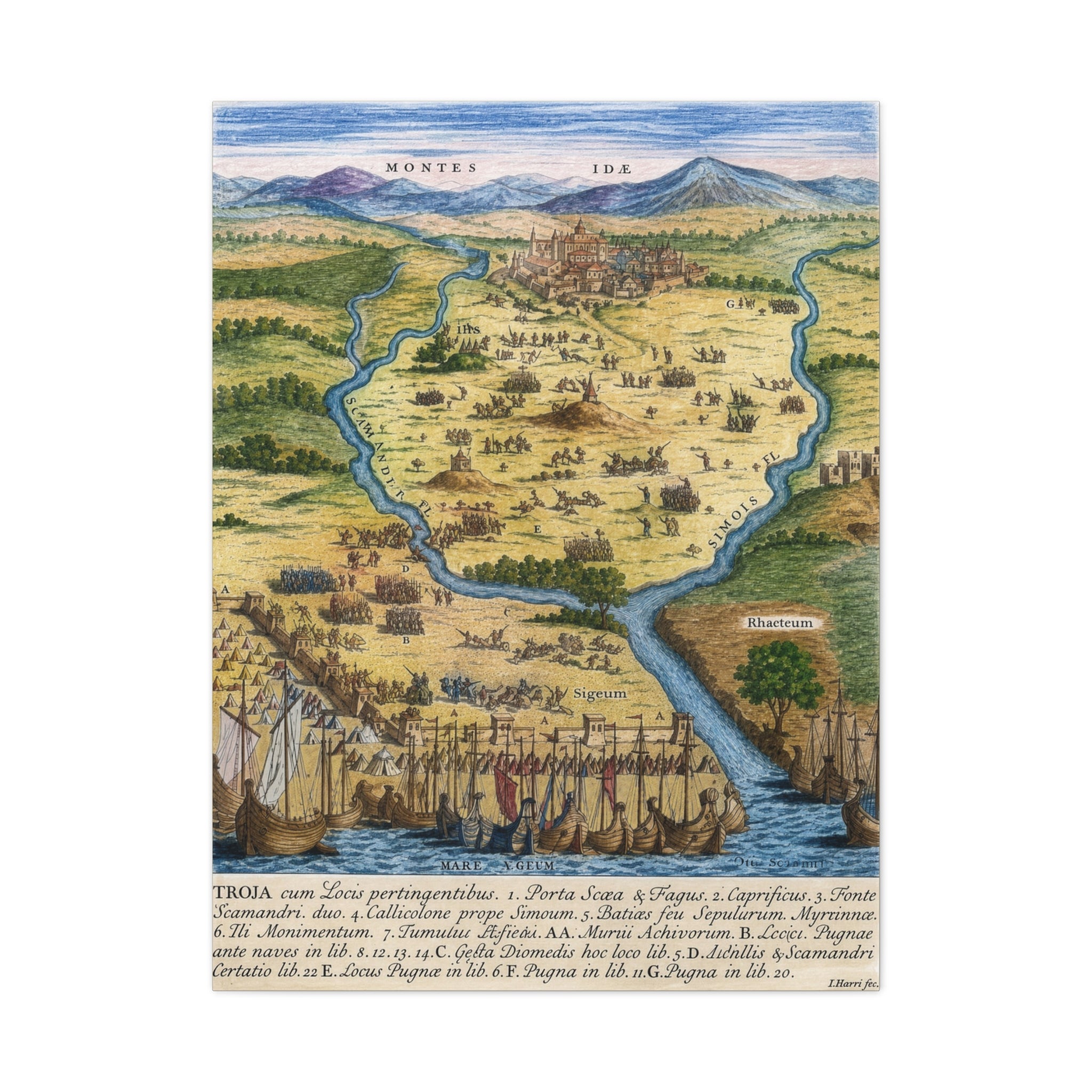 Ancient City of Troy Matte Canvas