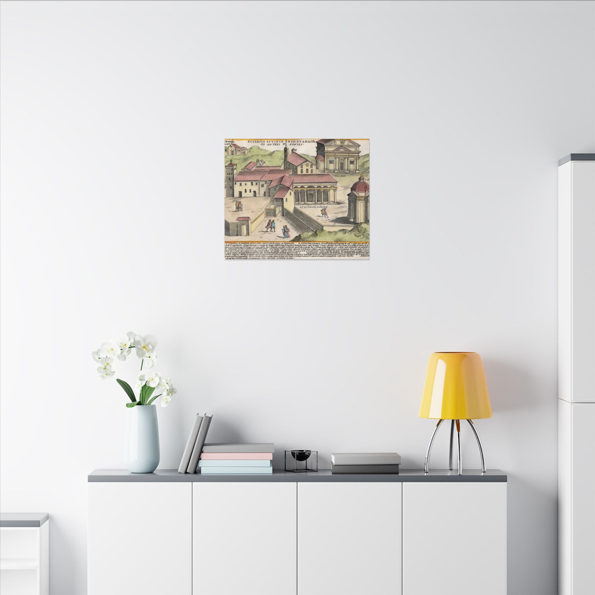 The Church of Saints Vincent and Anastasius at the Three Fountains Historic Canvas Wall Art