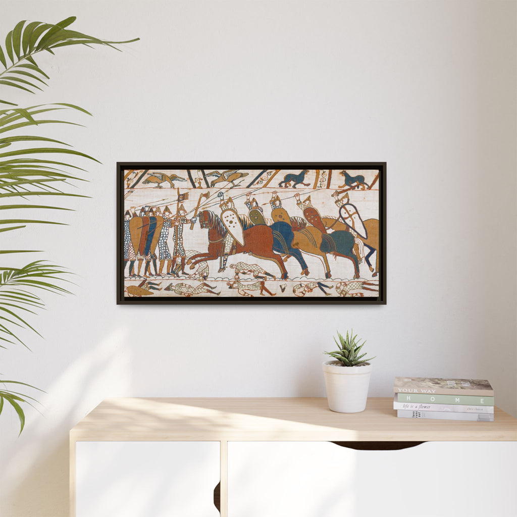 Bayeux Tapestry Battle of Hastings Framed Canvas