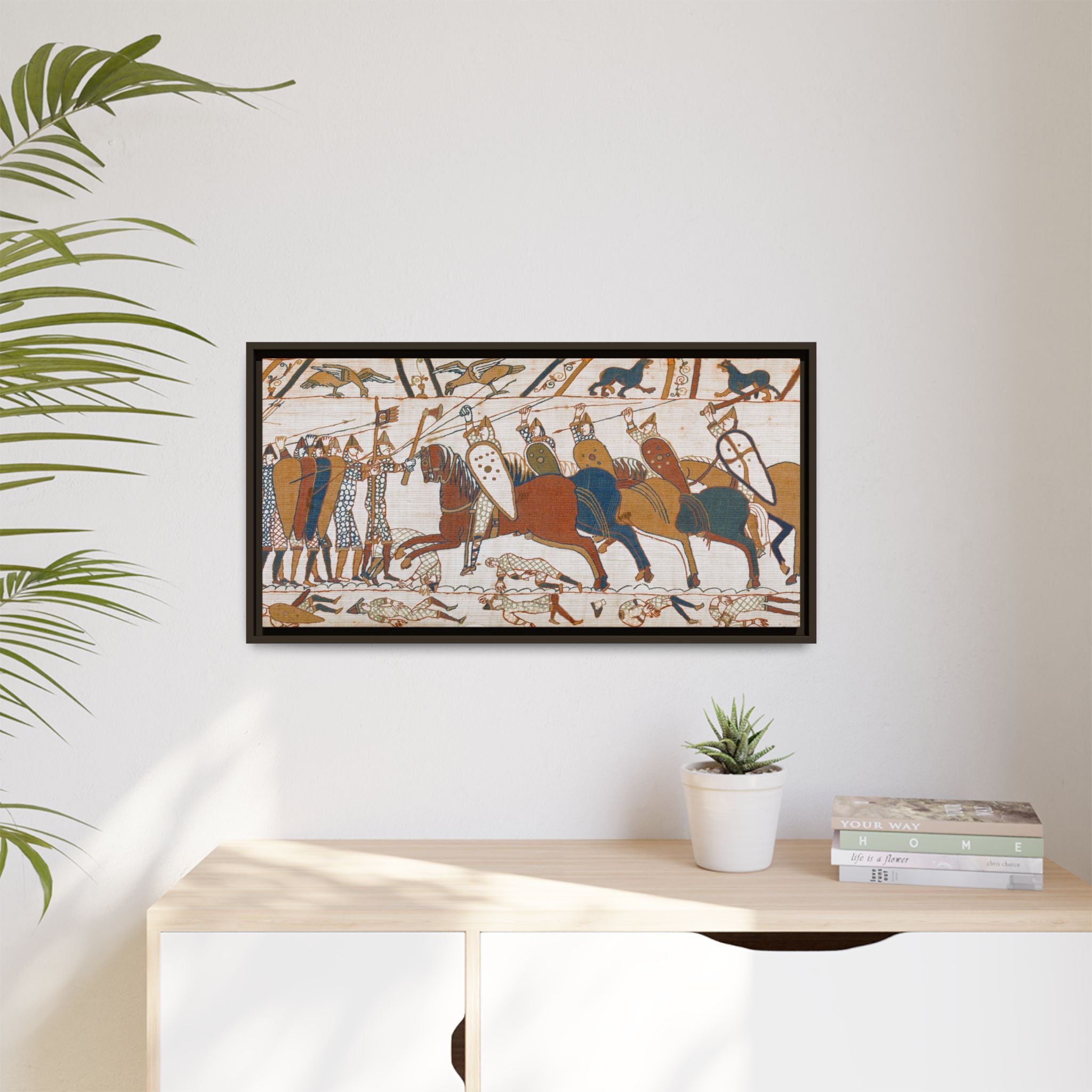 Bayeux Tapestry Battle of Hastings Framed Canvas