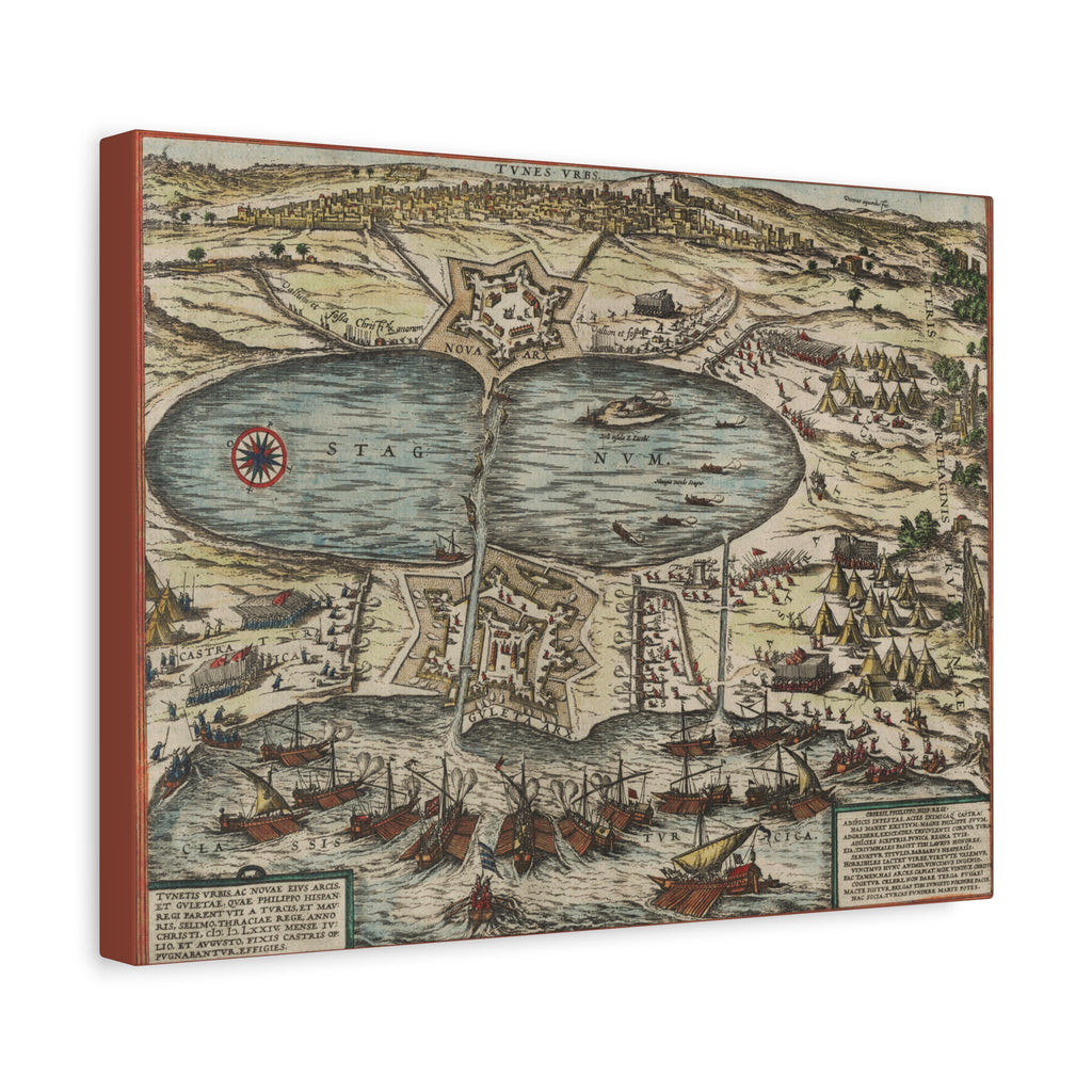 Vintage Nautical Map Canvas