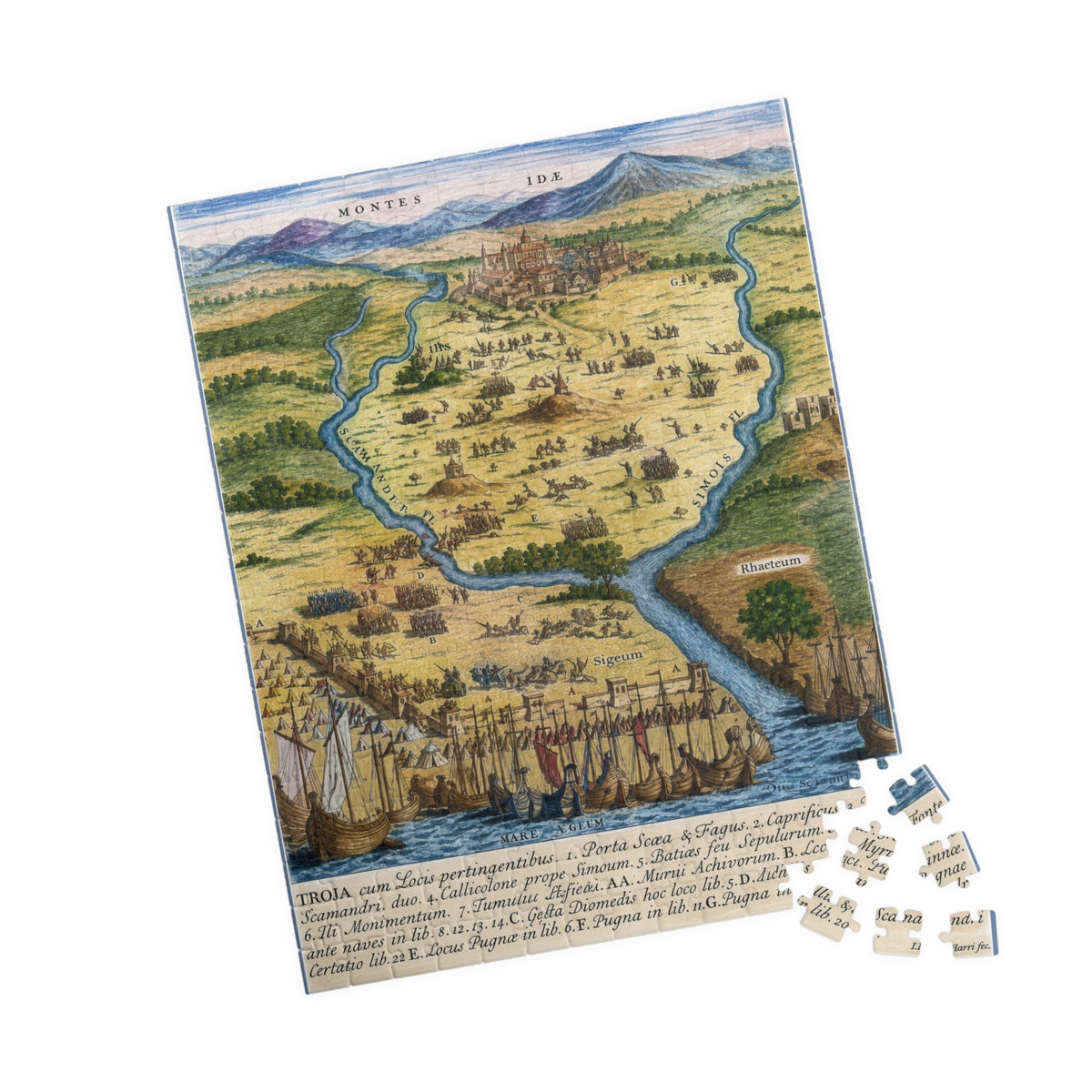 City of Troy Historic Map Jigsaw Puzzle — Vintage Cartography 110/252/520-Piece