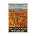Bryce Canyon National Park Satin Poster - Vintage Travel Art Print