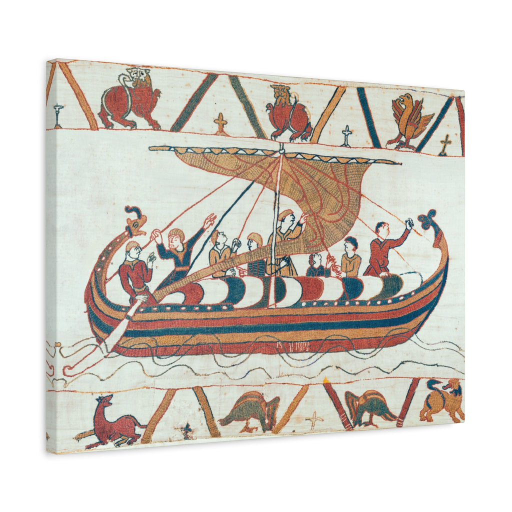 Bayeux Tapestry Norman Longship Canvas Print