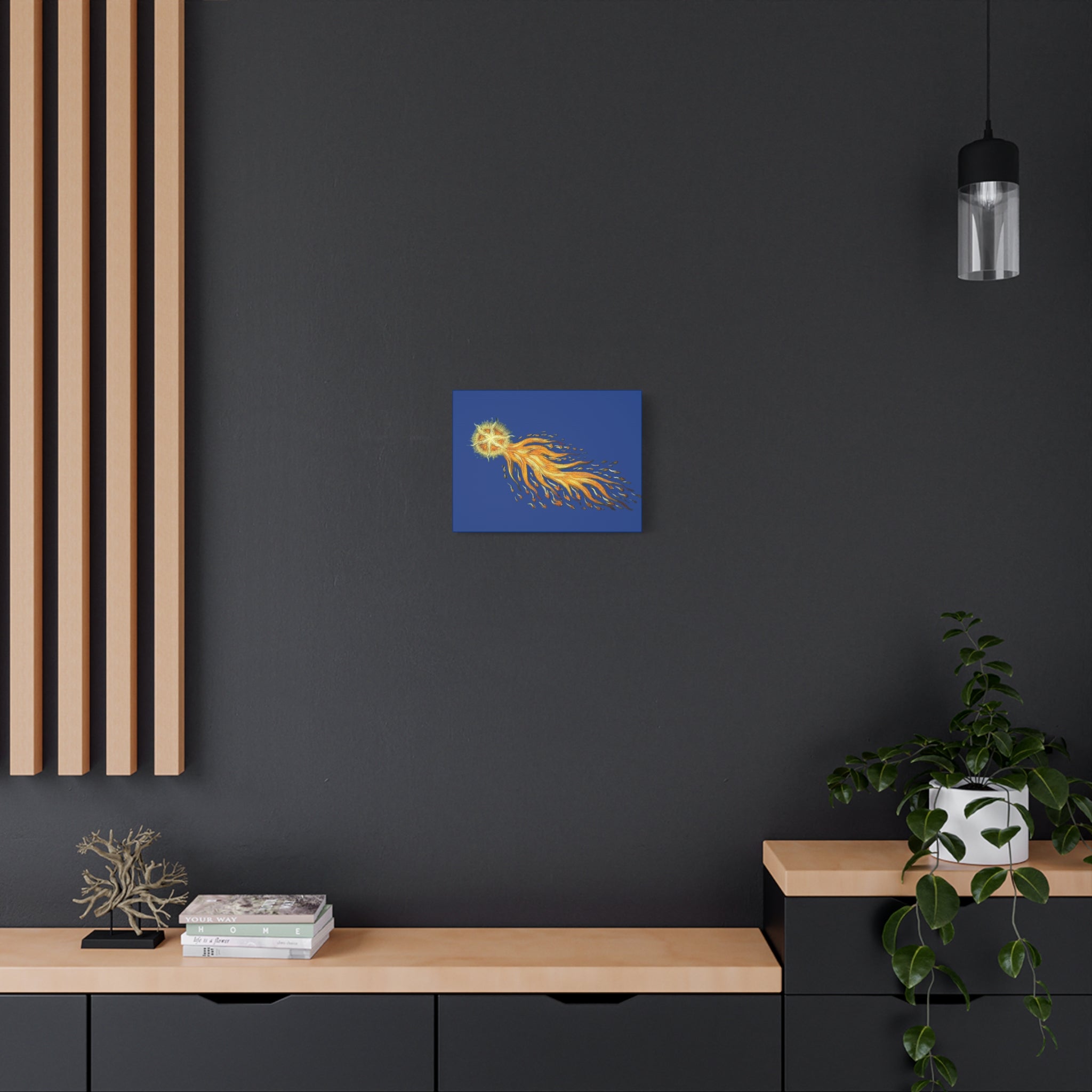 Golden Comet Illustration Matte Canvas