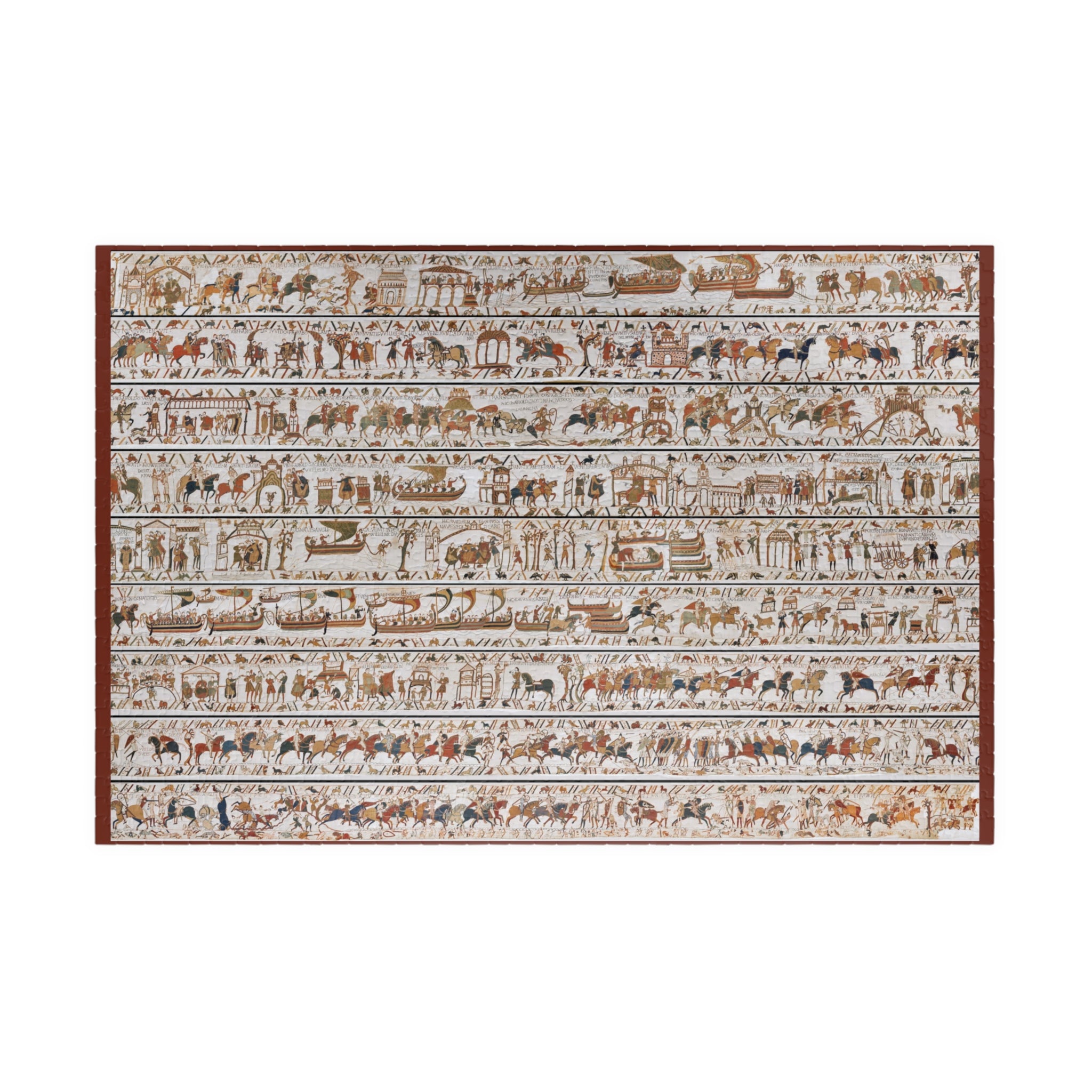 Bayeux Tapestry Jigsaw Puzzle | Medieval History Puzzle | Norman Conquest 1066 | Battle of Hastings | Panorama Artwork Puzzle | History Gift