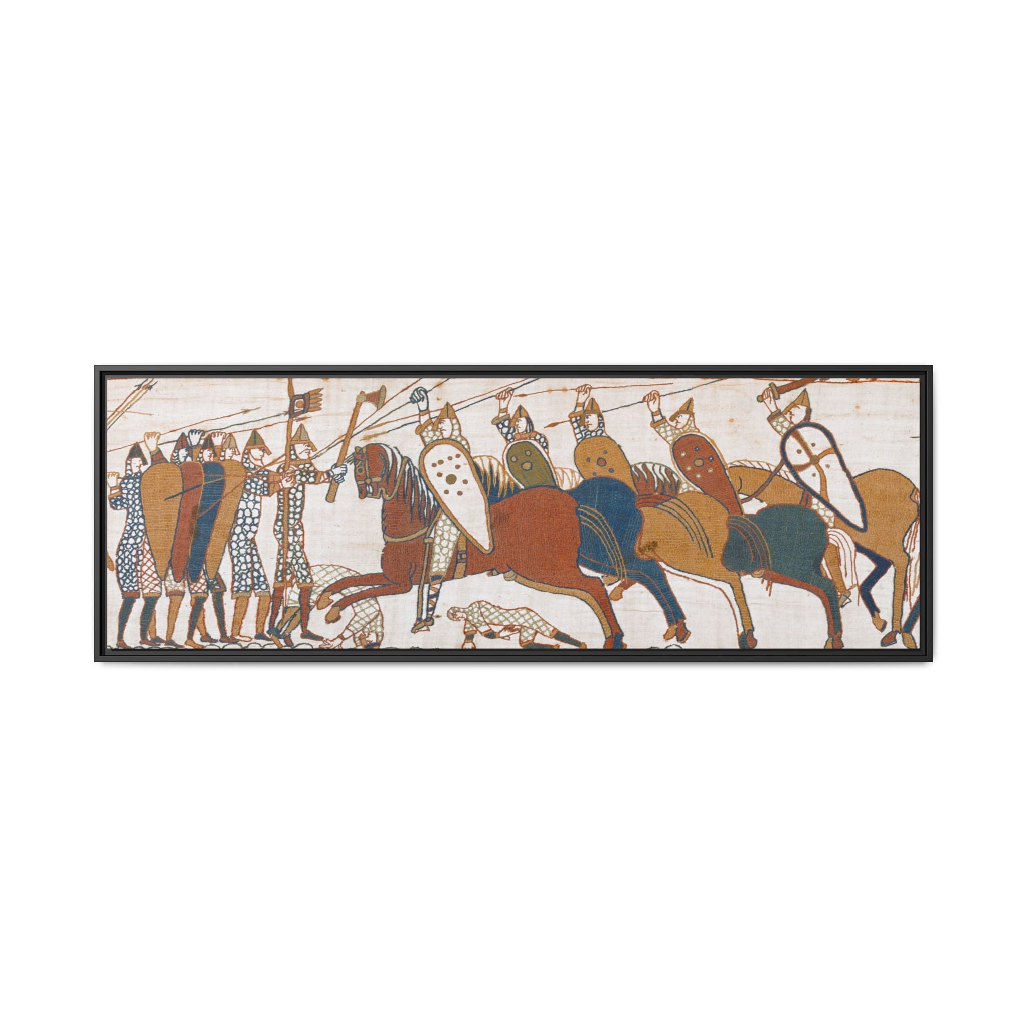 Bayeux Tapestry Battle of Hastings Framed Canvas