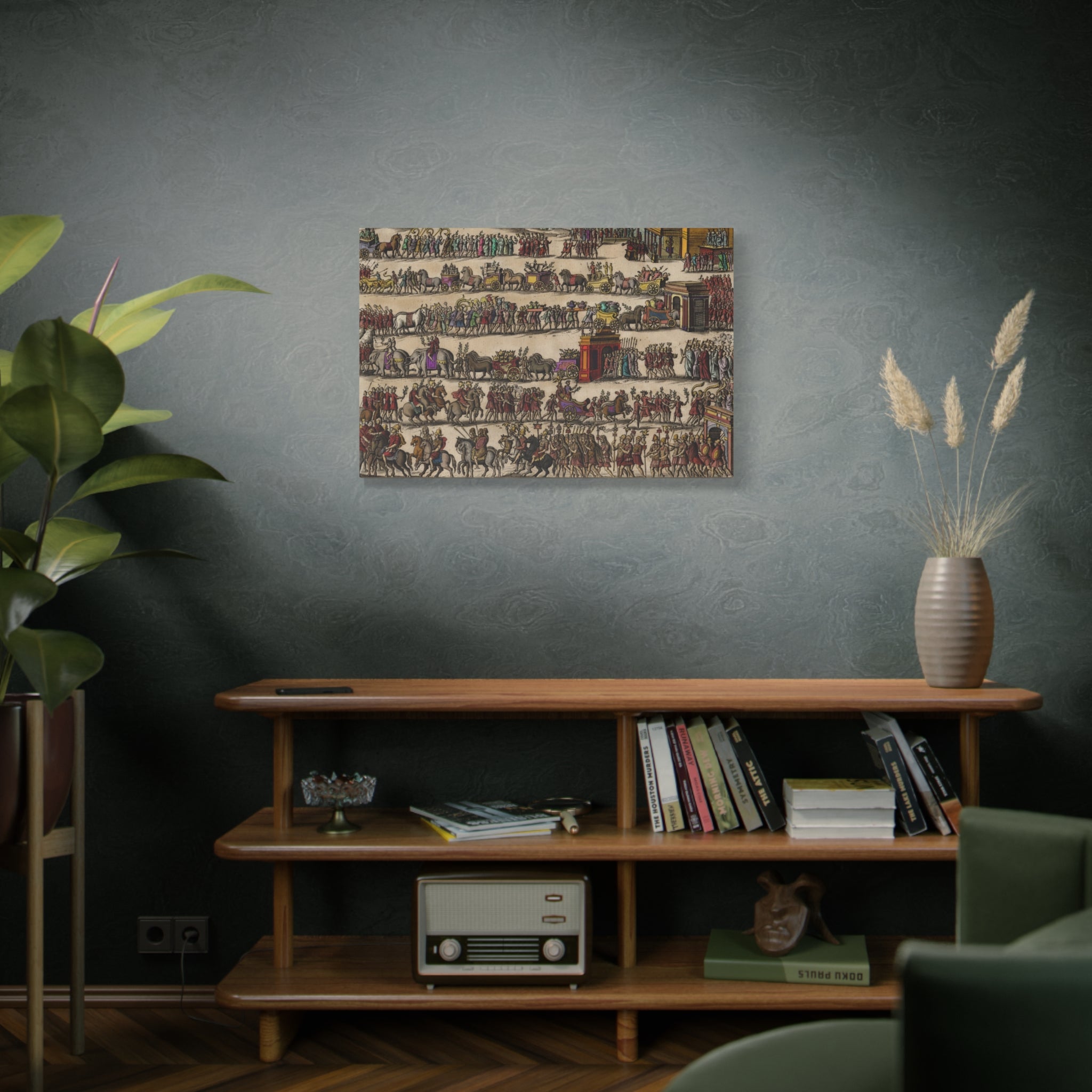 Roman Triumphal Procession Matte Stretched Canvas | Classical Antiquity Wall Art