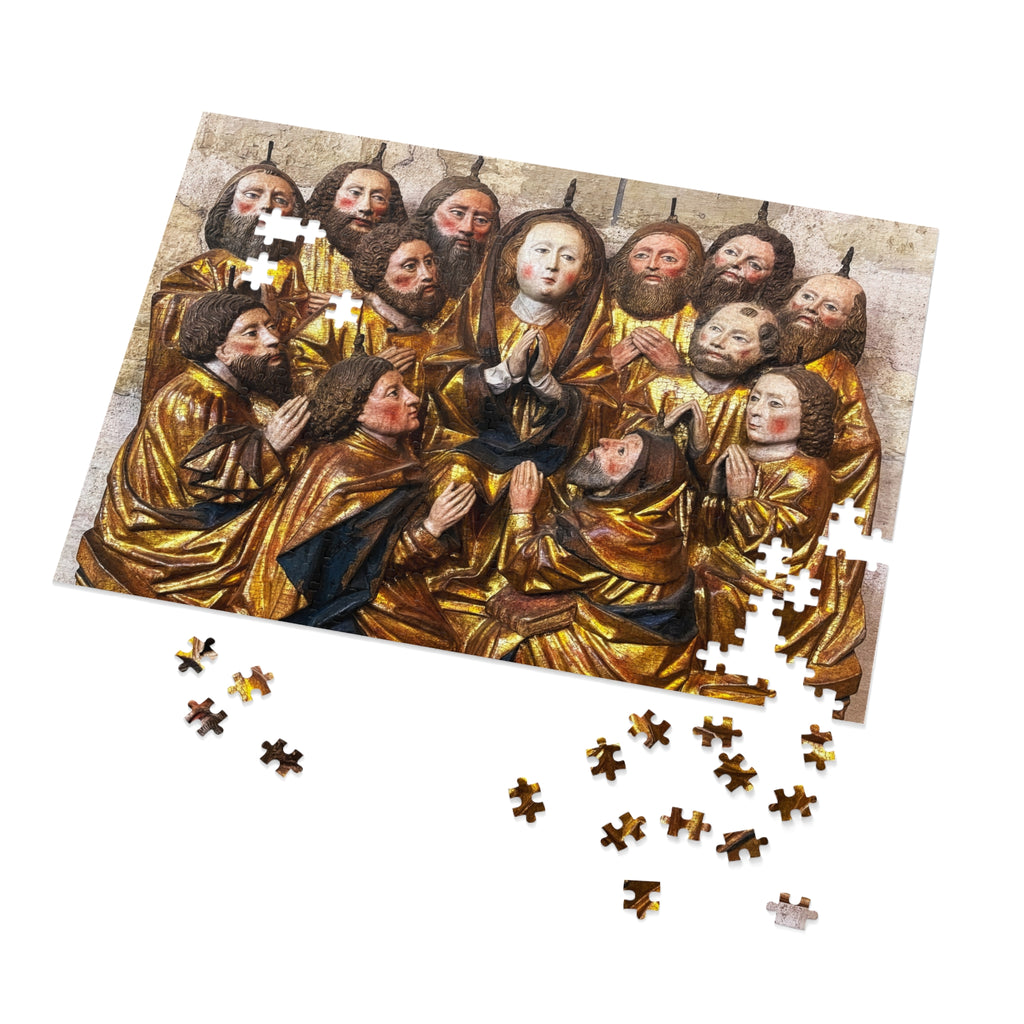 Religious Art Jigsaw Puzzle with Tin — Pentecost Saints Scene