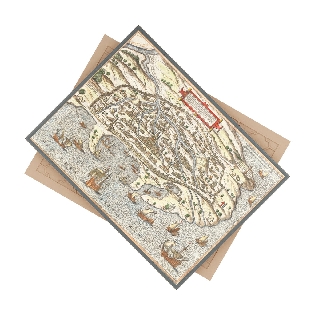 Braun and Hogenberg's Alexandria--Renaissance City View of Egypt's Great Port