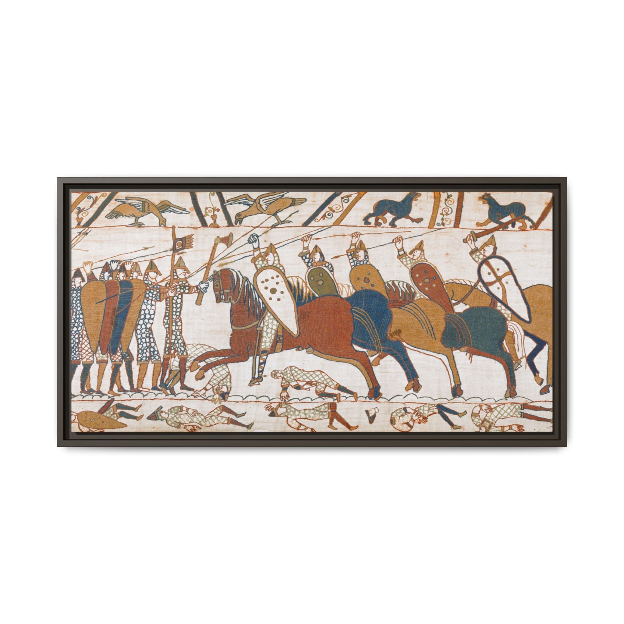 Bayeux Tapestry Battle of Hastings Framed Canvas