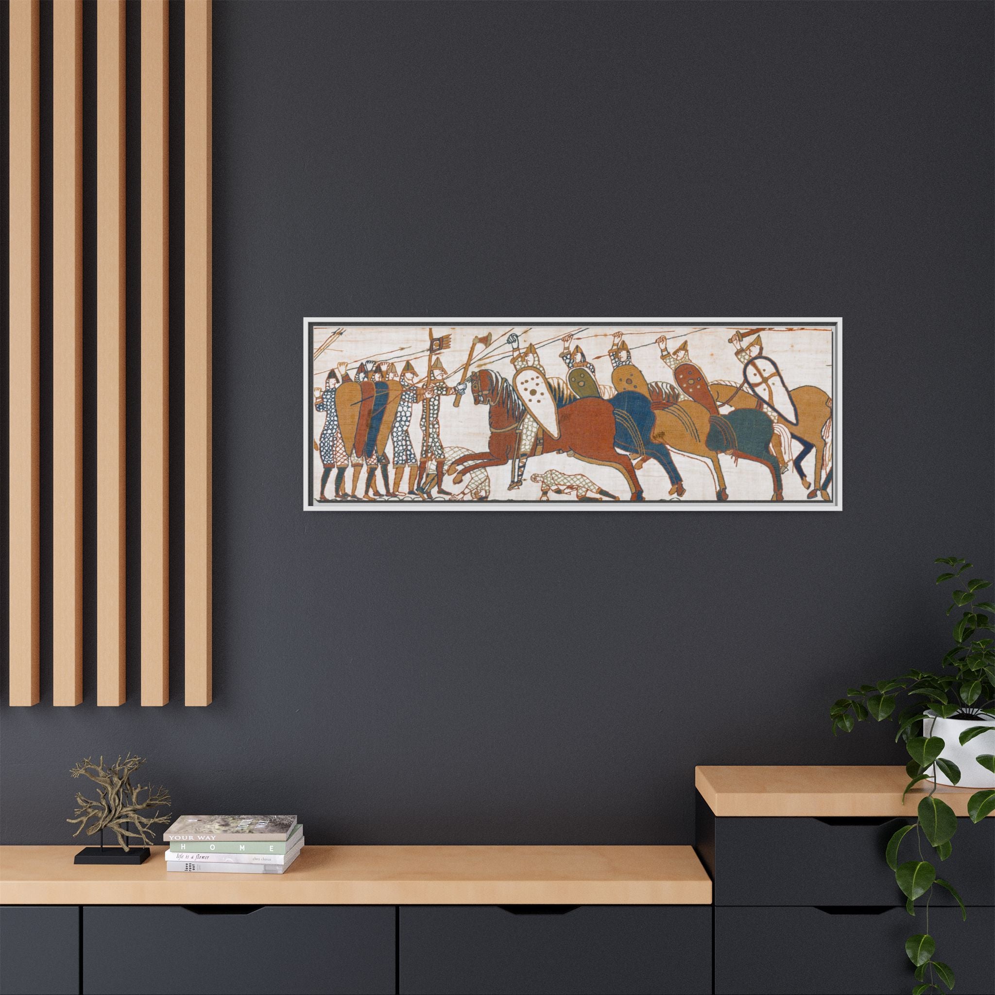 Bayeux Tapestry Battle of Hastings Framed Canvas