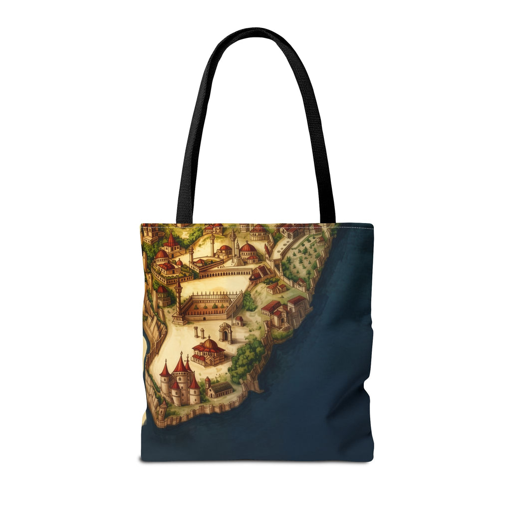 Constantinople Map Tote Bag — Vintage Cityscape All-Over Print