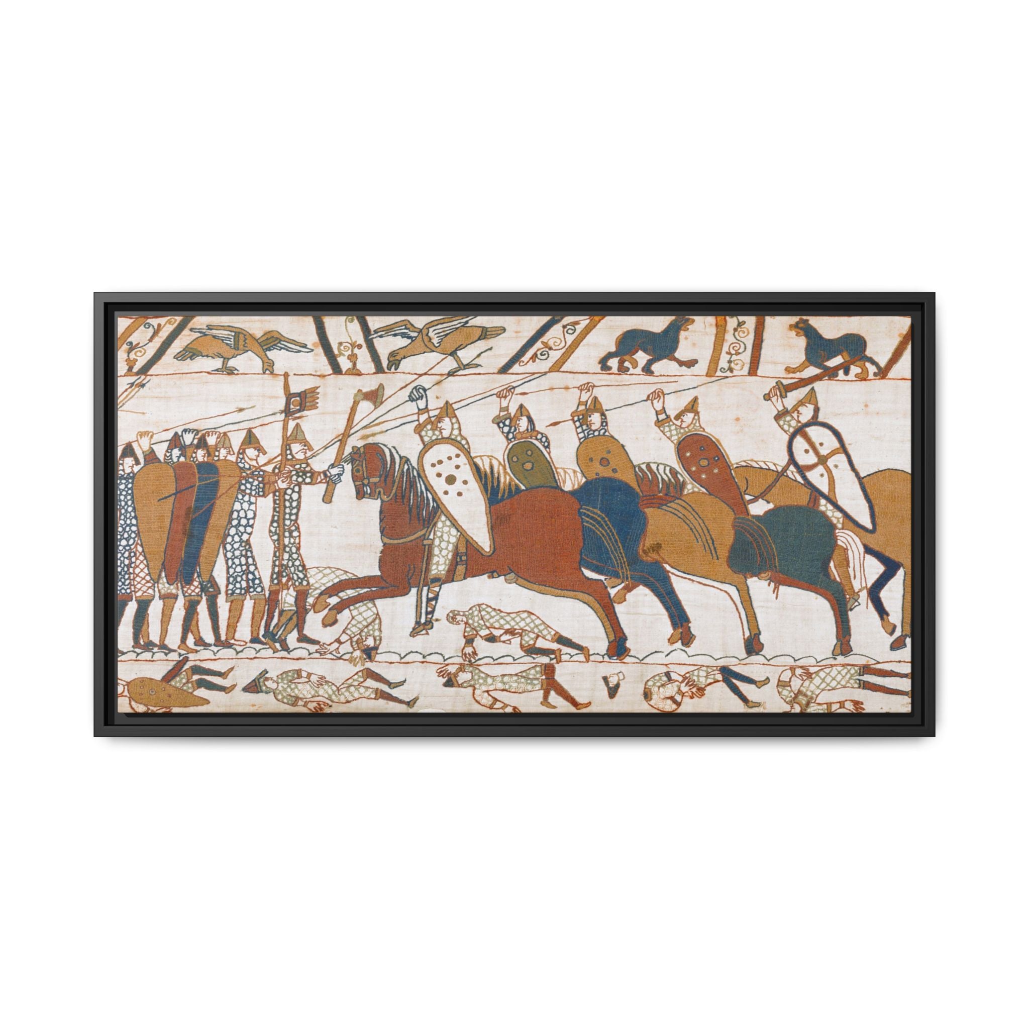 Bayeux Tapestry Battle of Hastings Framed Canvas