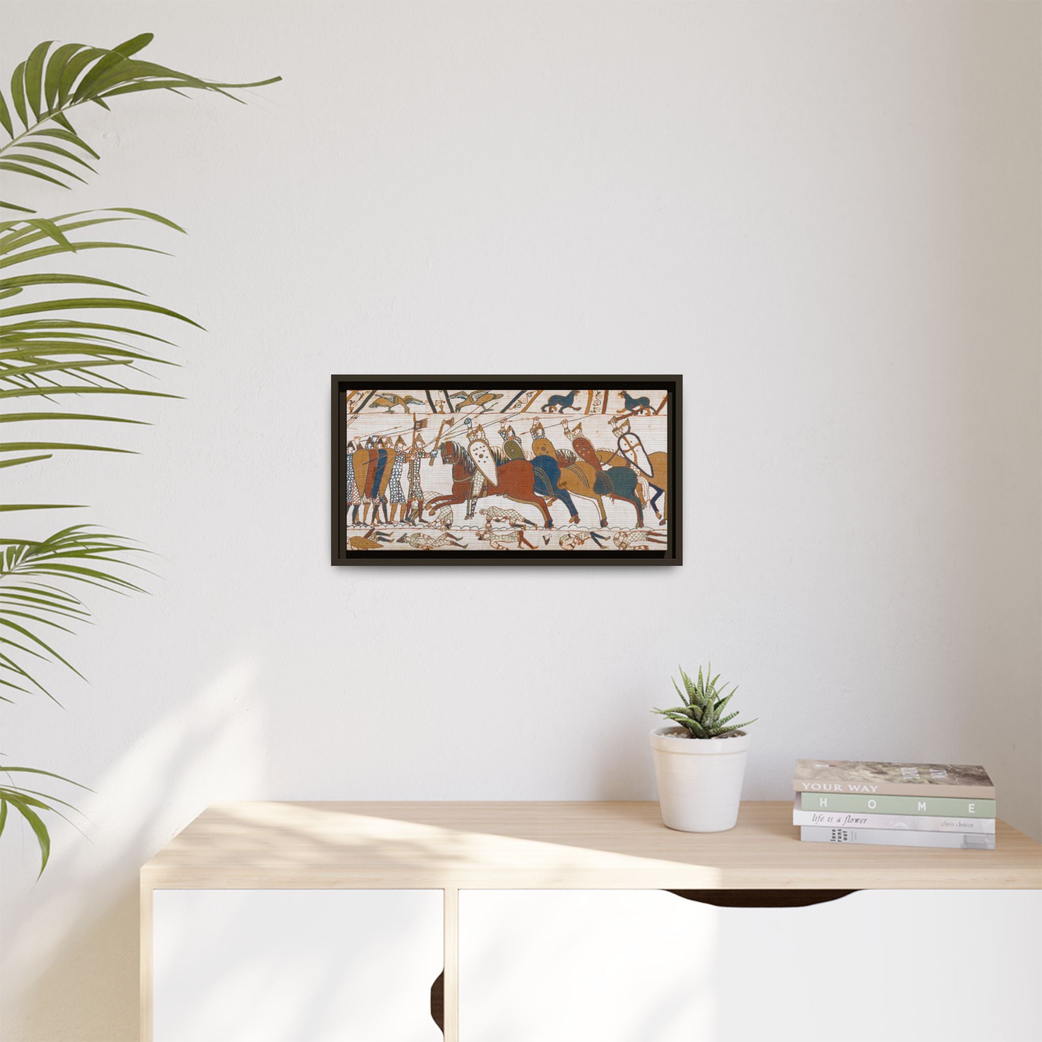 Bayeux Tapestry Battle of Hastings Framed Canvas