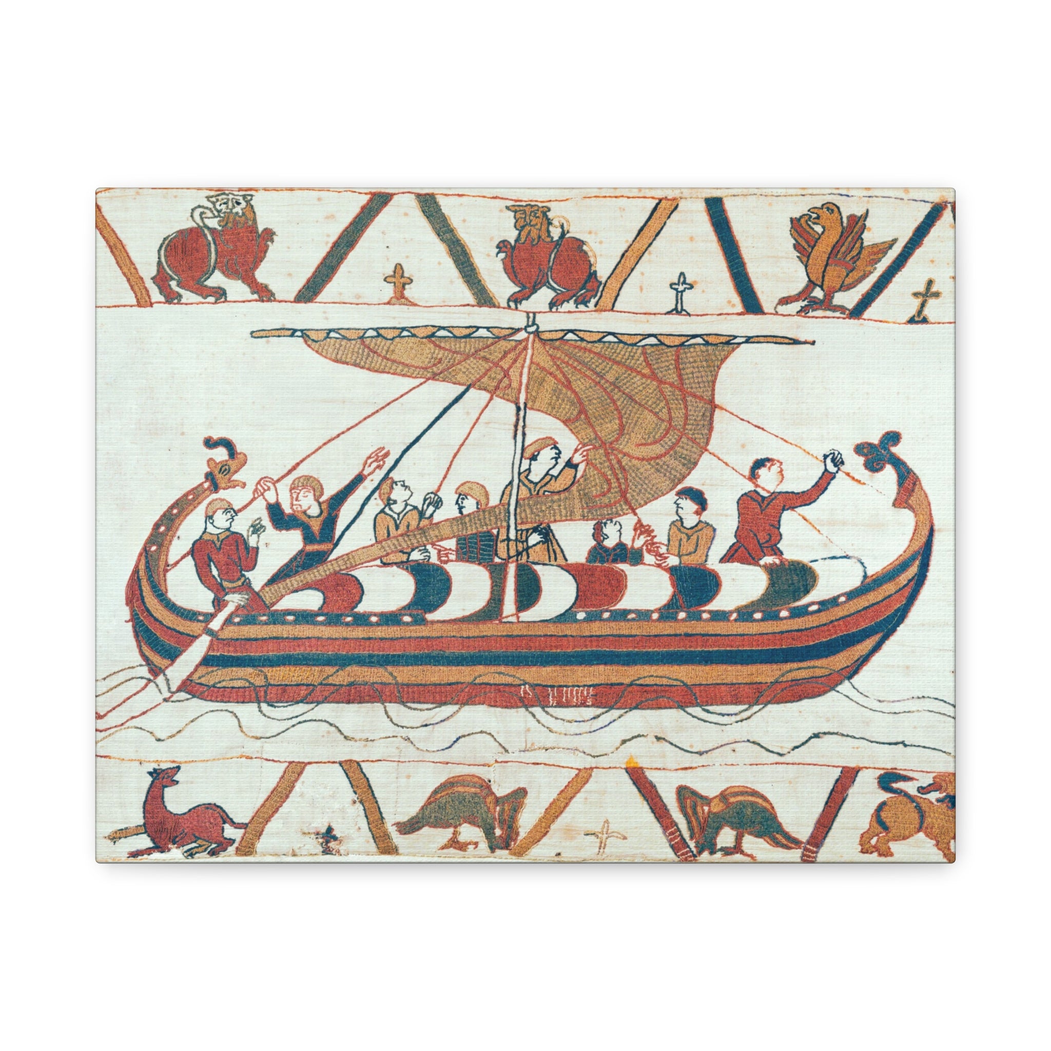 Bayeux Tapestry Norman Longship Canvas Print