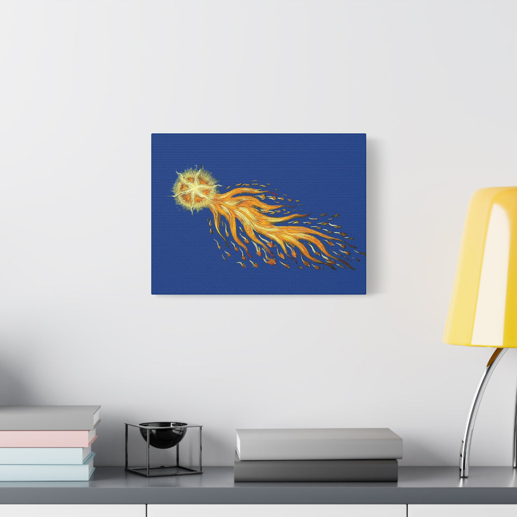 Golden Comet Illustration Matte Canvas