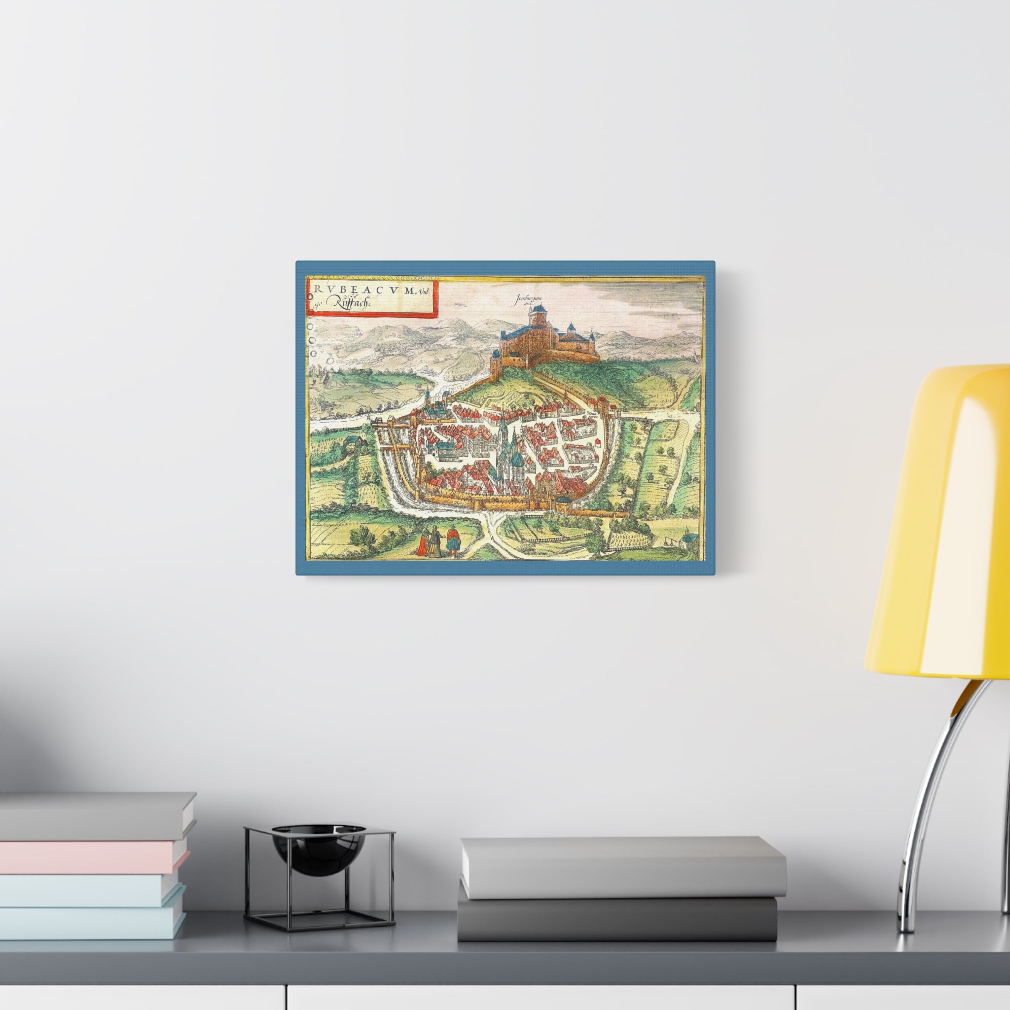Antique Map of Rouffach Cityscape Canvas | Matte Stretched Wall Art