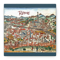Renaissance Bird's-Eye Map of Rome Matte Canvas