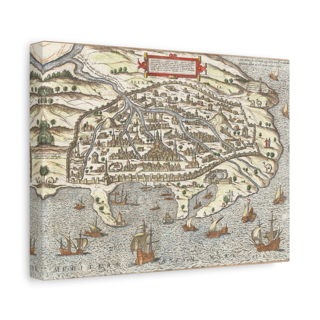 Braun and Hogenberg's Alexandria--Renaissance View of the Egyptian Great Port City