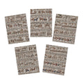 Medieval Tapestry Pattern Greeting Card Set — 5-Pack Blank Note Cards