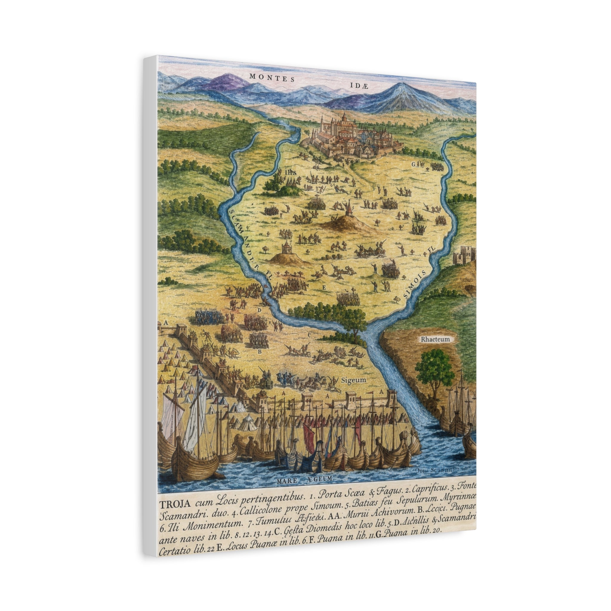 Ancient City of Troy Matte Canvas